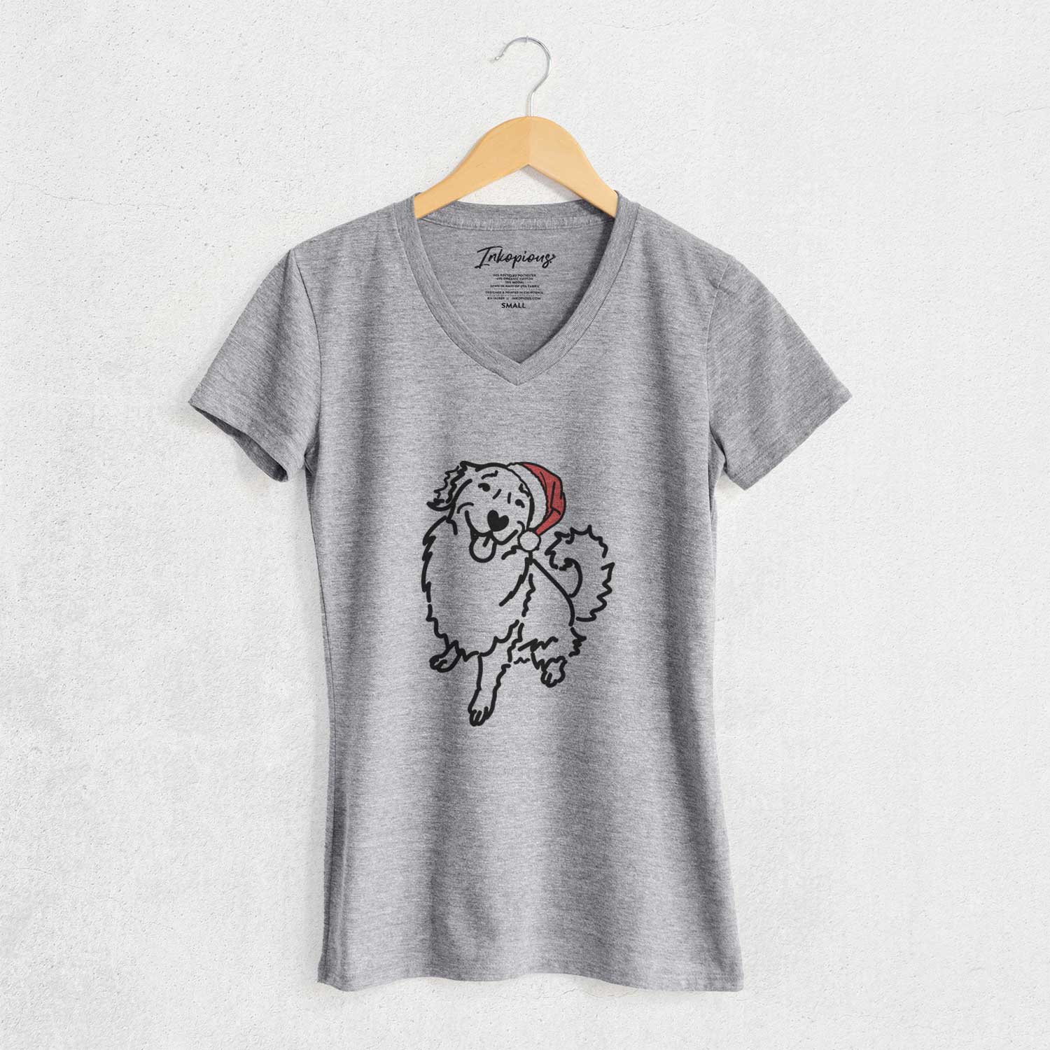 Jolly Golden Retriever - Brinkley - Women's V-neck Shirt