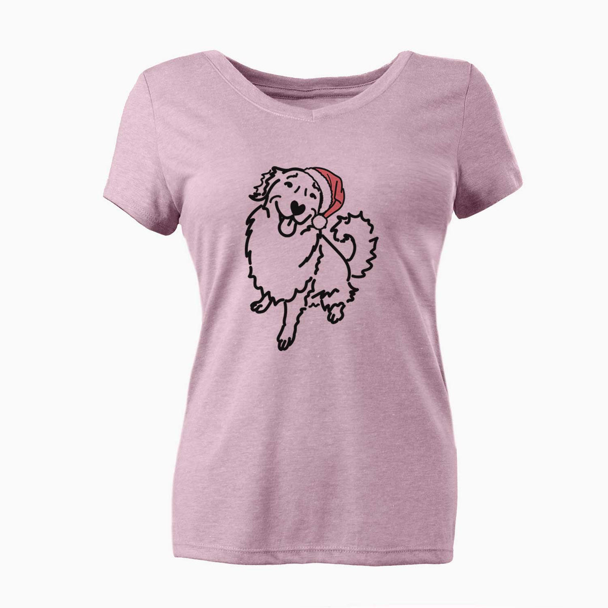 Jolly Golden Retriever - Brinkley - Women's V-neck Shirt