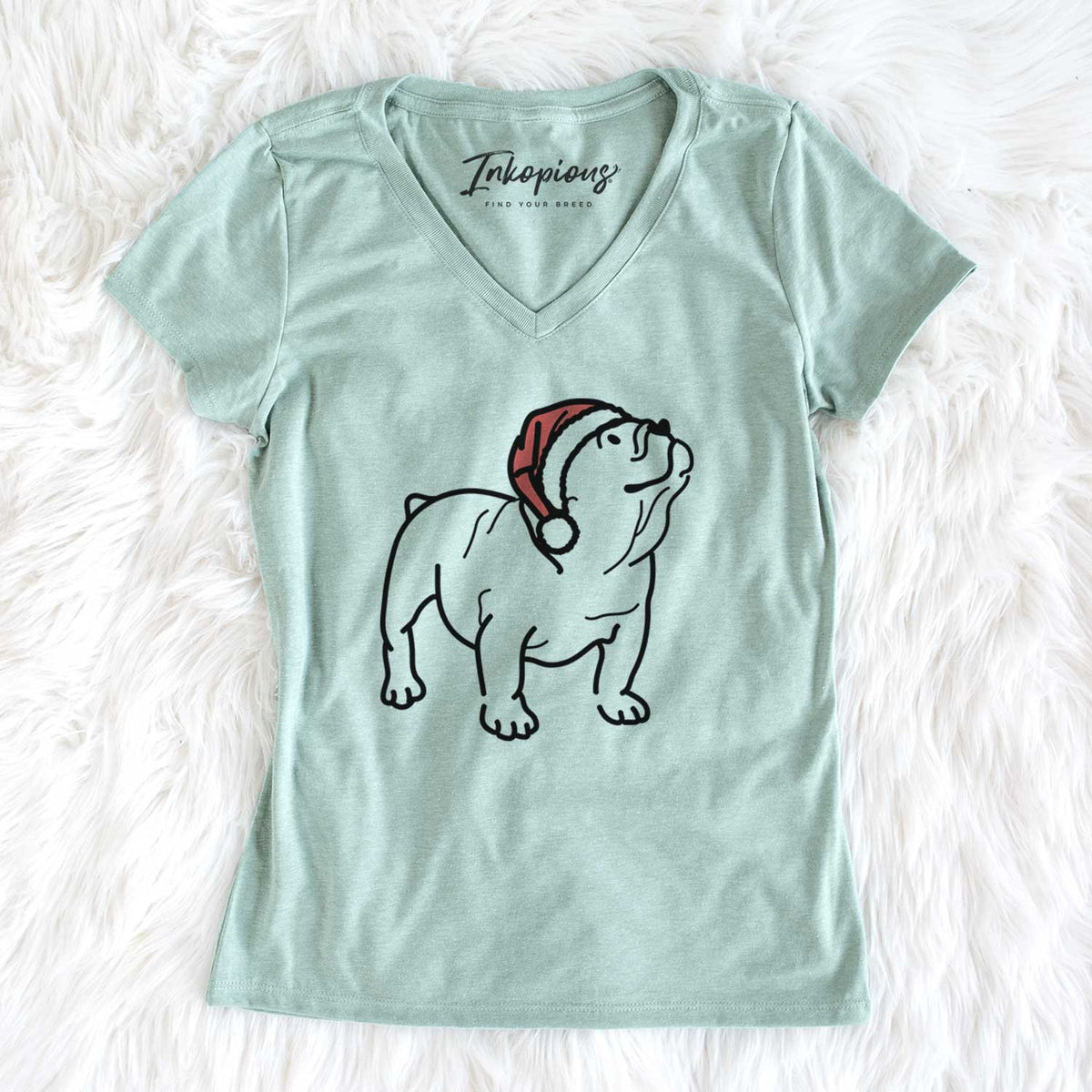 Jolly English Bulldog - Bruno - Women&#39;s V-neck Shirt