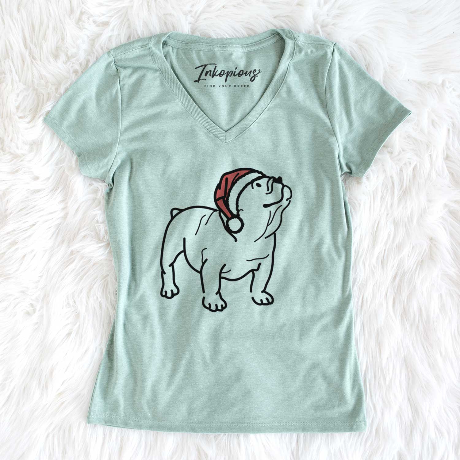 Jolly English Bulldog - Bruno - Women's V-neck Shirt