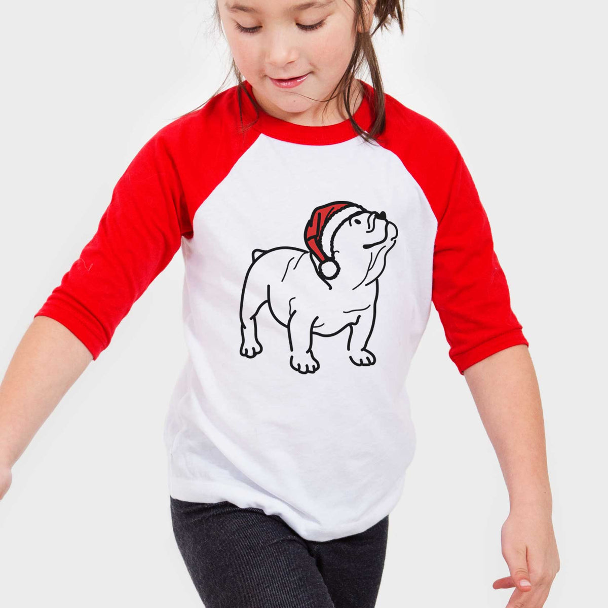 Jolly English Bulldog - Bruno - Youth 3/4 Long Sleeve