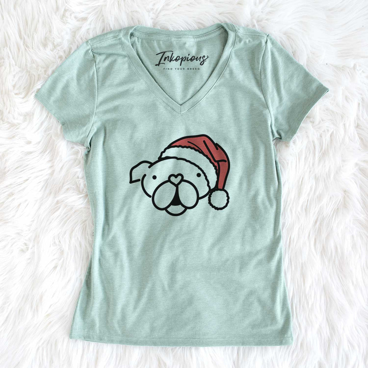 Jolly English Bulldog - Women&#39;s V-neck Shirt