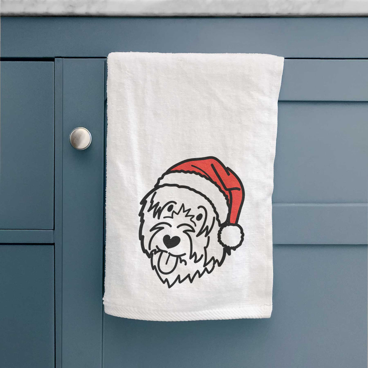 Jolly Catalan Sheepdog - Decorative Hand Towel