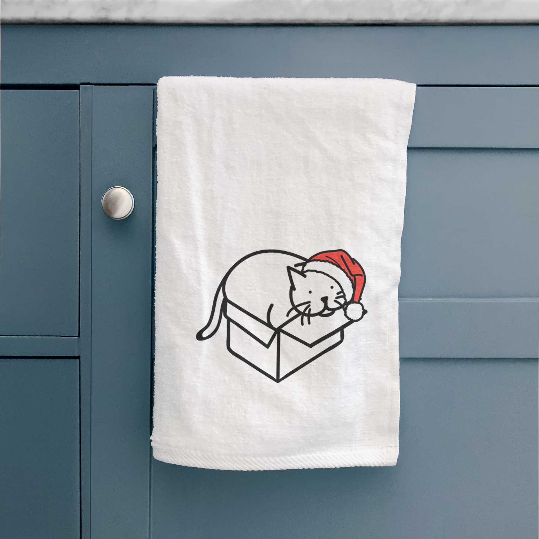 Jolly Cat in a Box - Charlie - Decorative Hand Towel