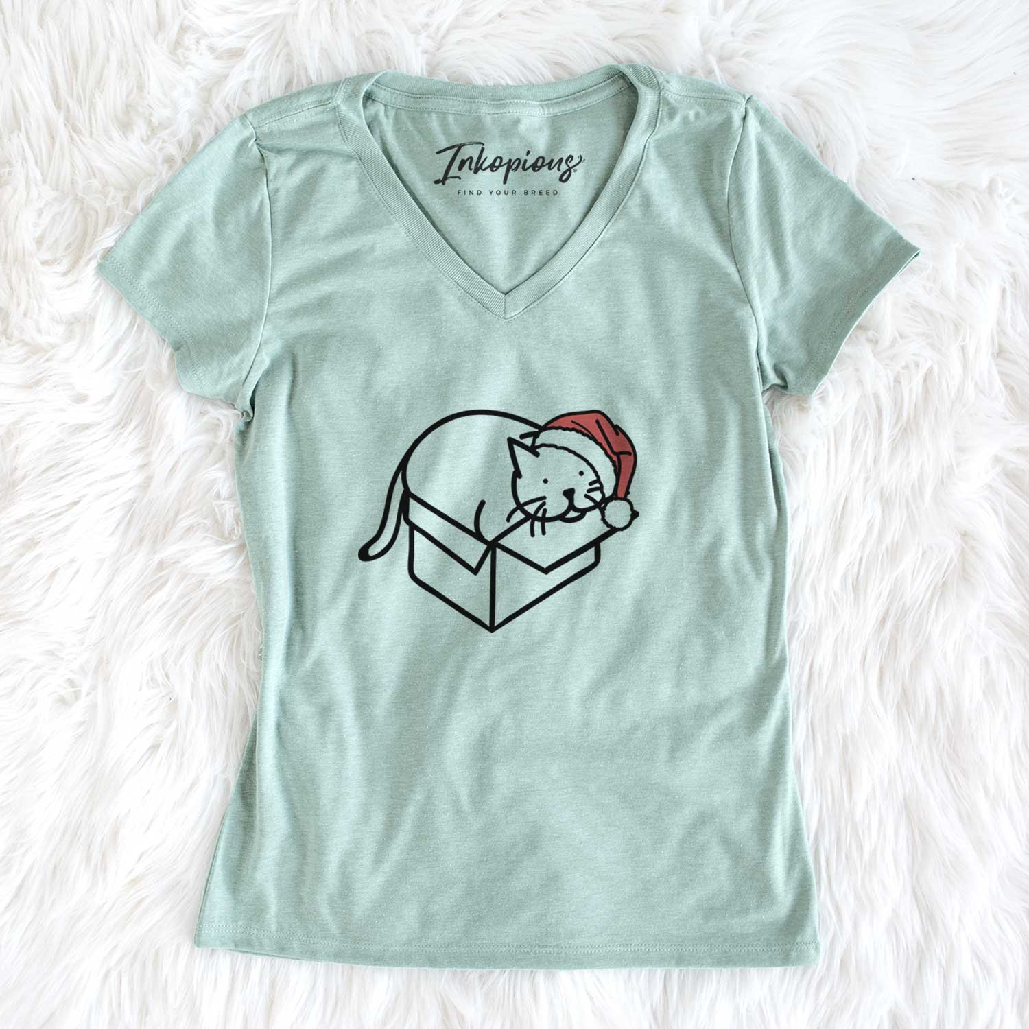 Jolly Cat in a Box - Charlie - Women's V-neck Shirt