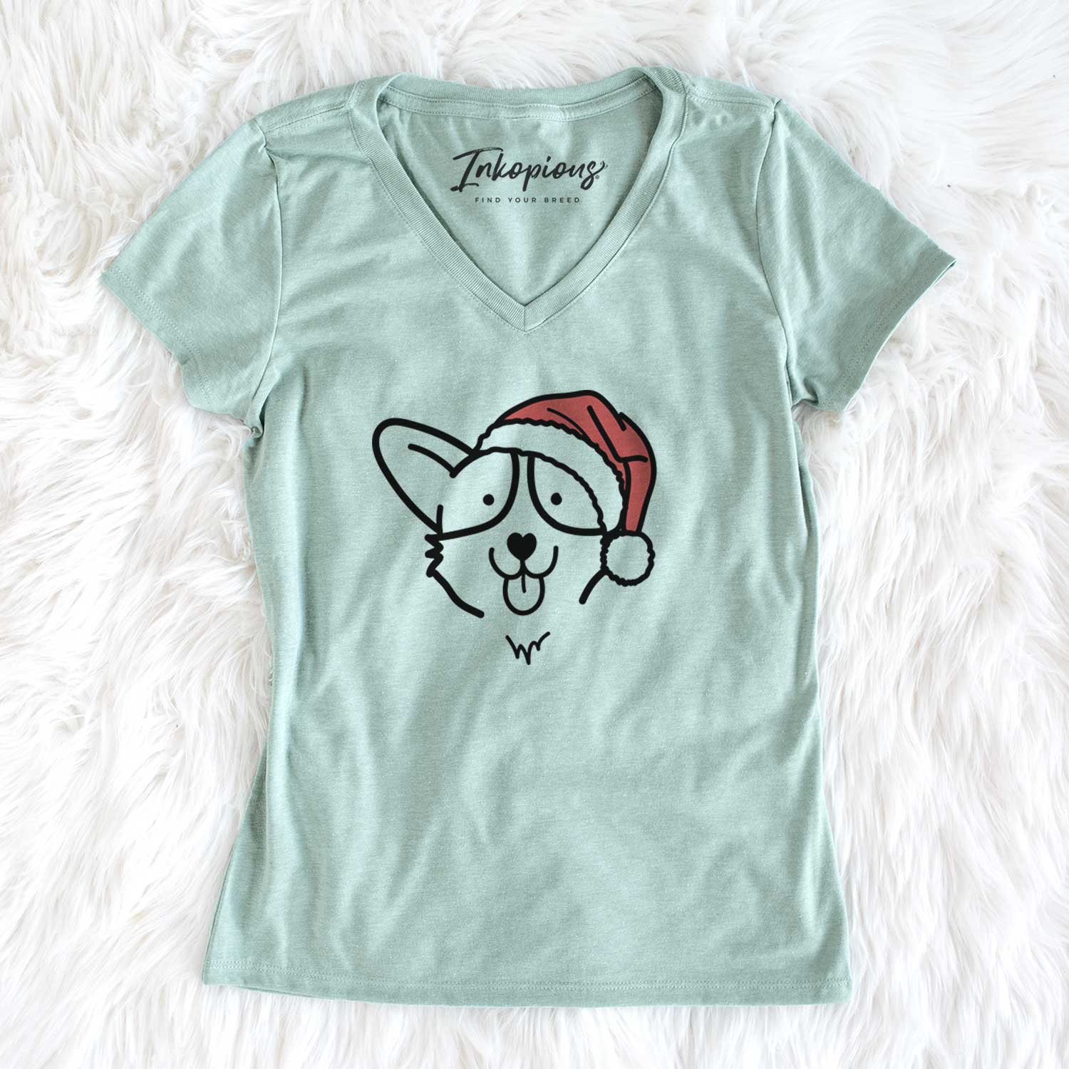 Jolly Corgi - Women's V-neck Shirt