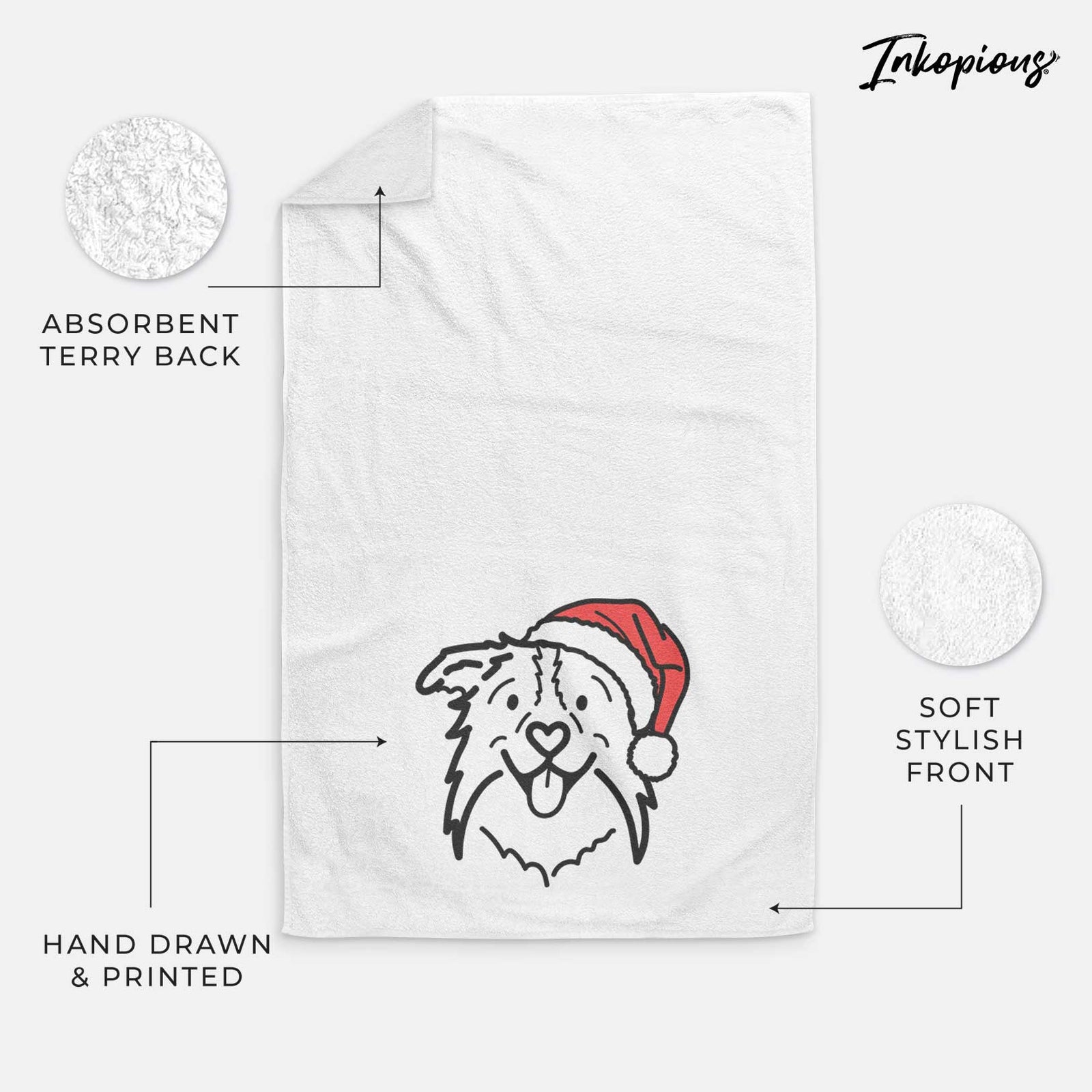 Jolly Border Collie - Cricket - Decorative Hand Towel