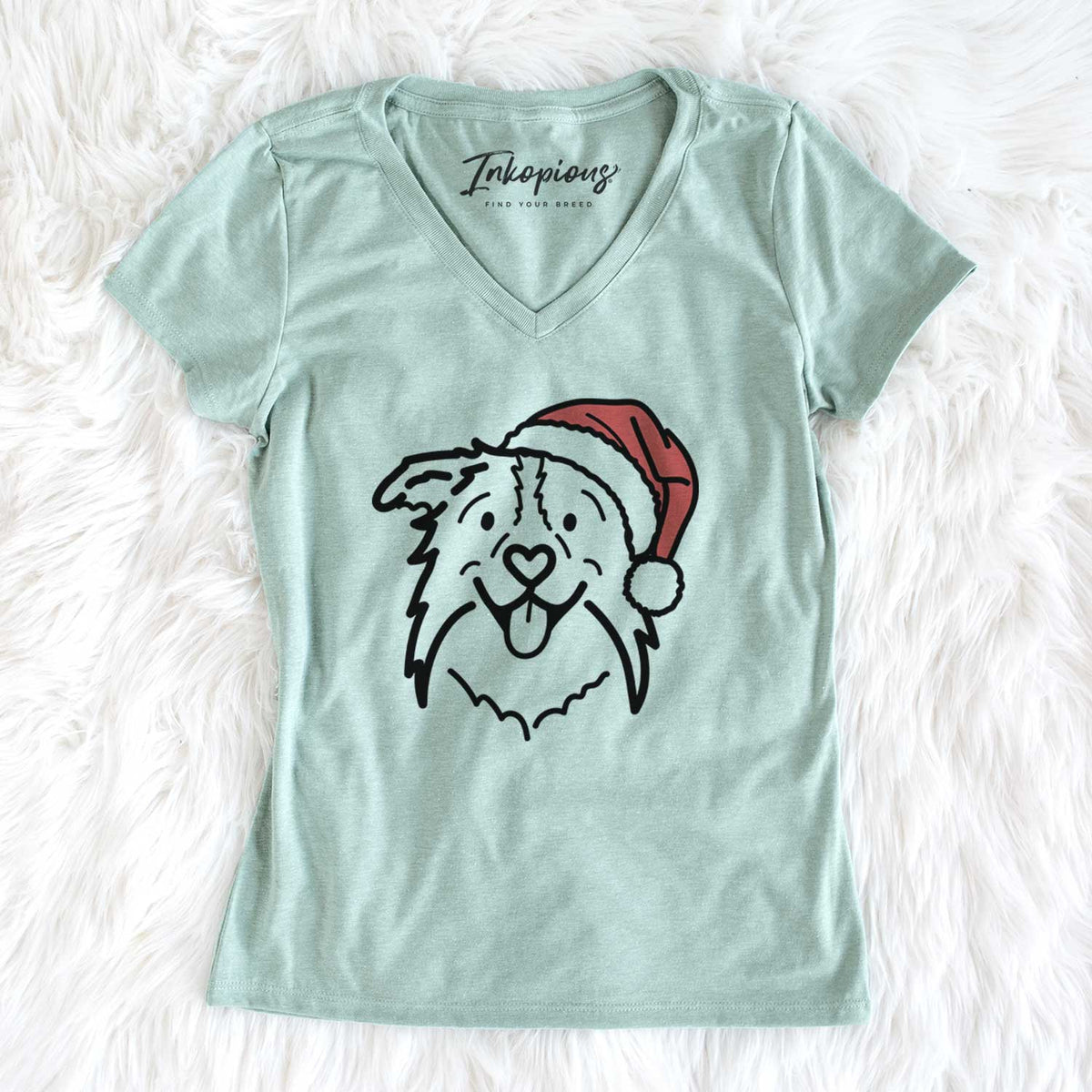 Jolly Border Collie - Cricket - Women&#39;s V-neck Shirt