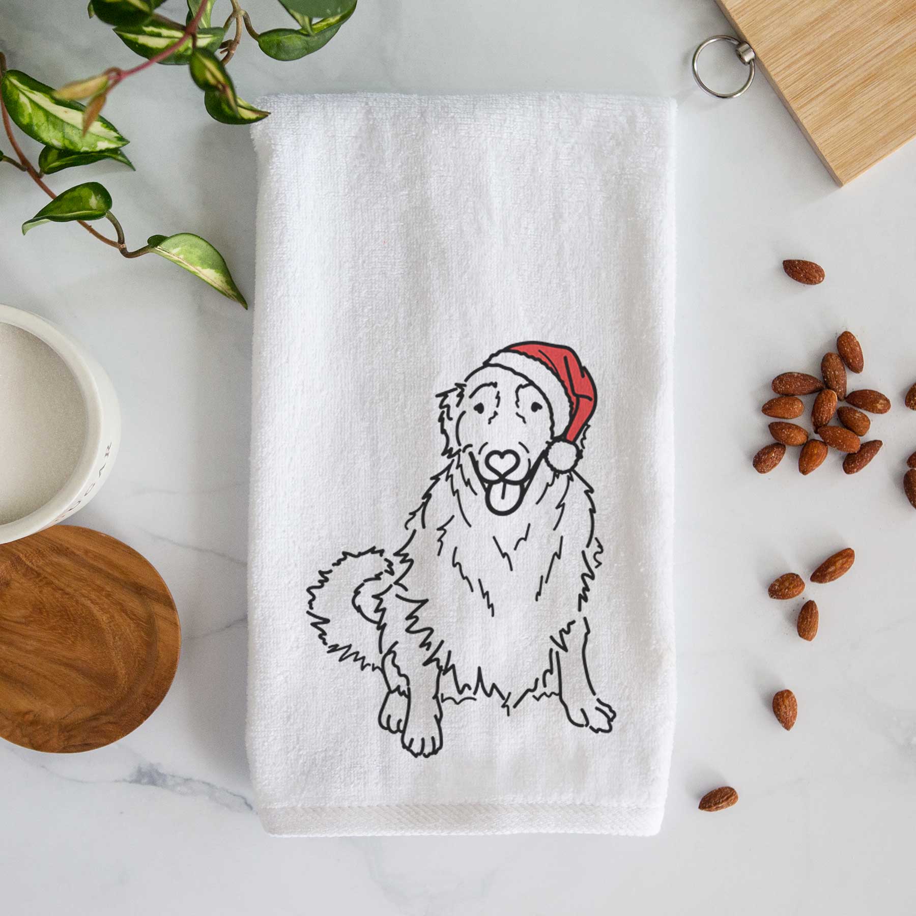 Jolly Golden Retriever - Daisy - Decorative Hand Towel