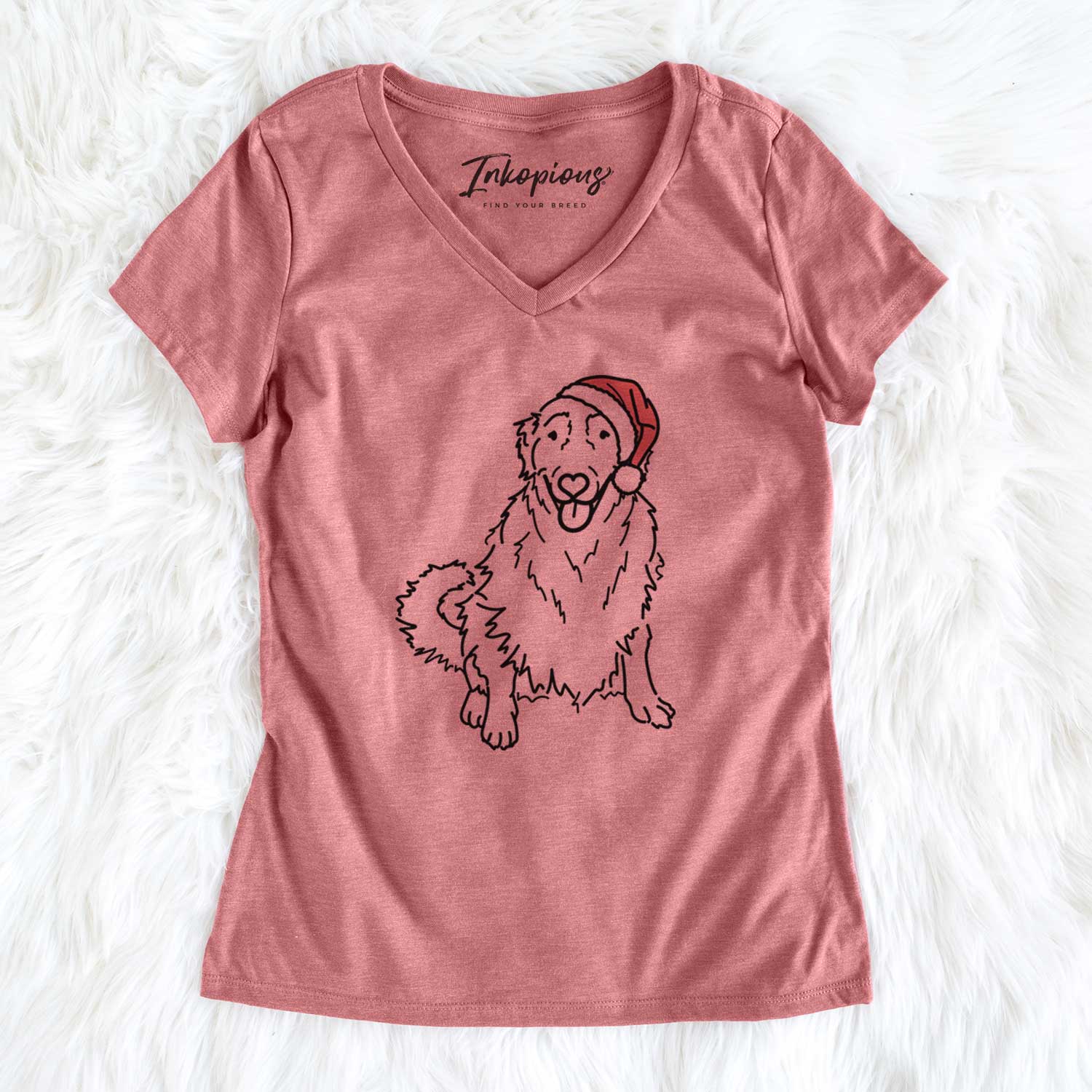 Jolly Golden Retriever - Daisy - Women's V-neck Shirt