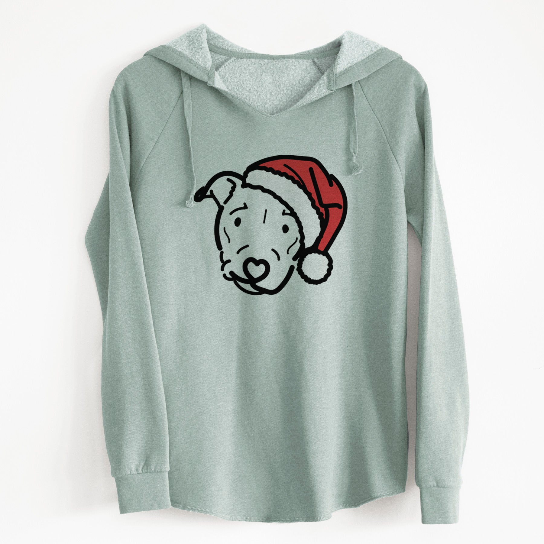 Jolly Pitbull Mix - Ernie - Cali Wave Hooded Sweatshirt