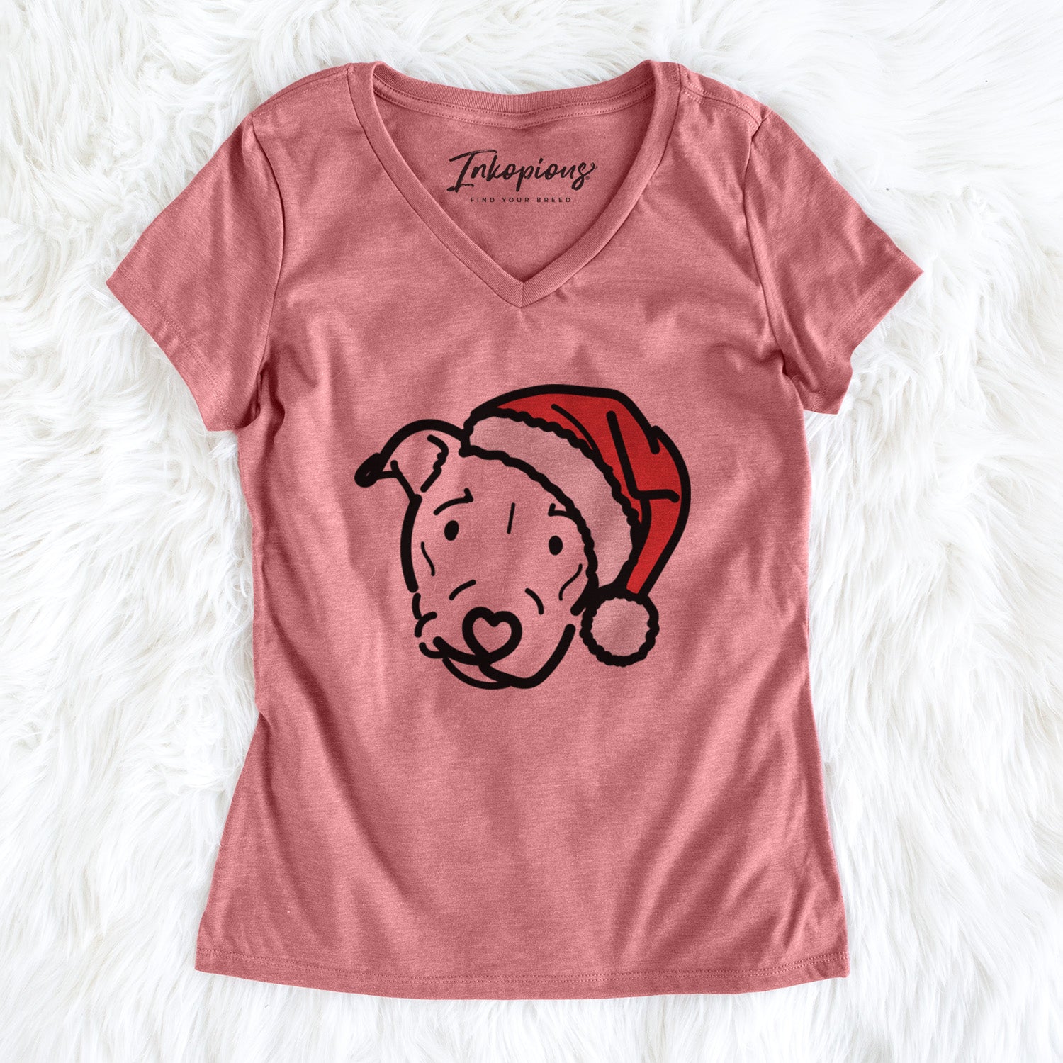 Jolly Pitbull Mix - Ernie - Women's V-neck Shirt