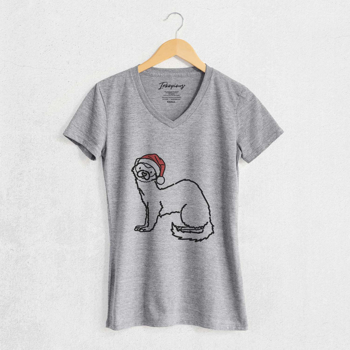 Jolly Ferret - Fern - Women's V-neck Shirt