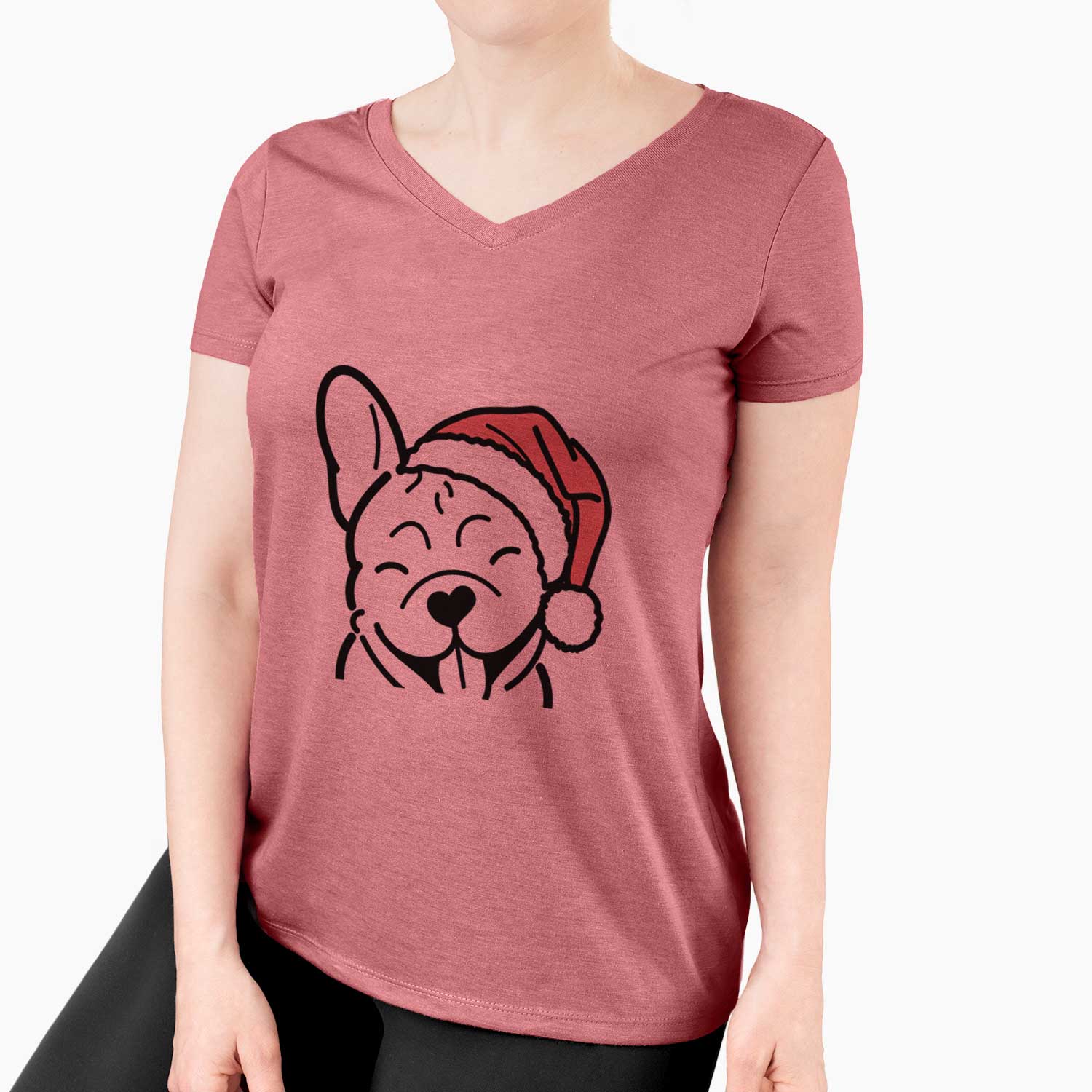 Jolly French Bulldog - Women's V-neck Shirt