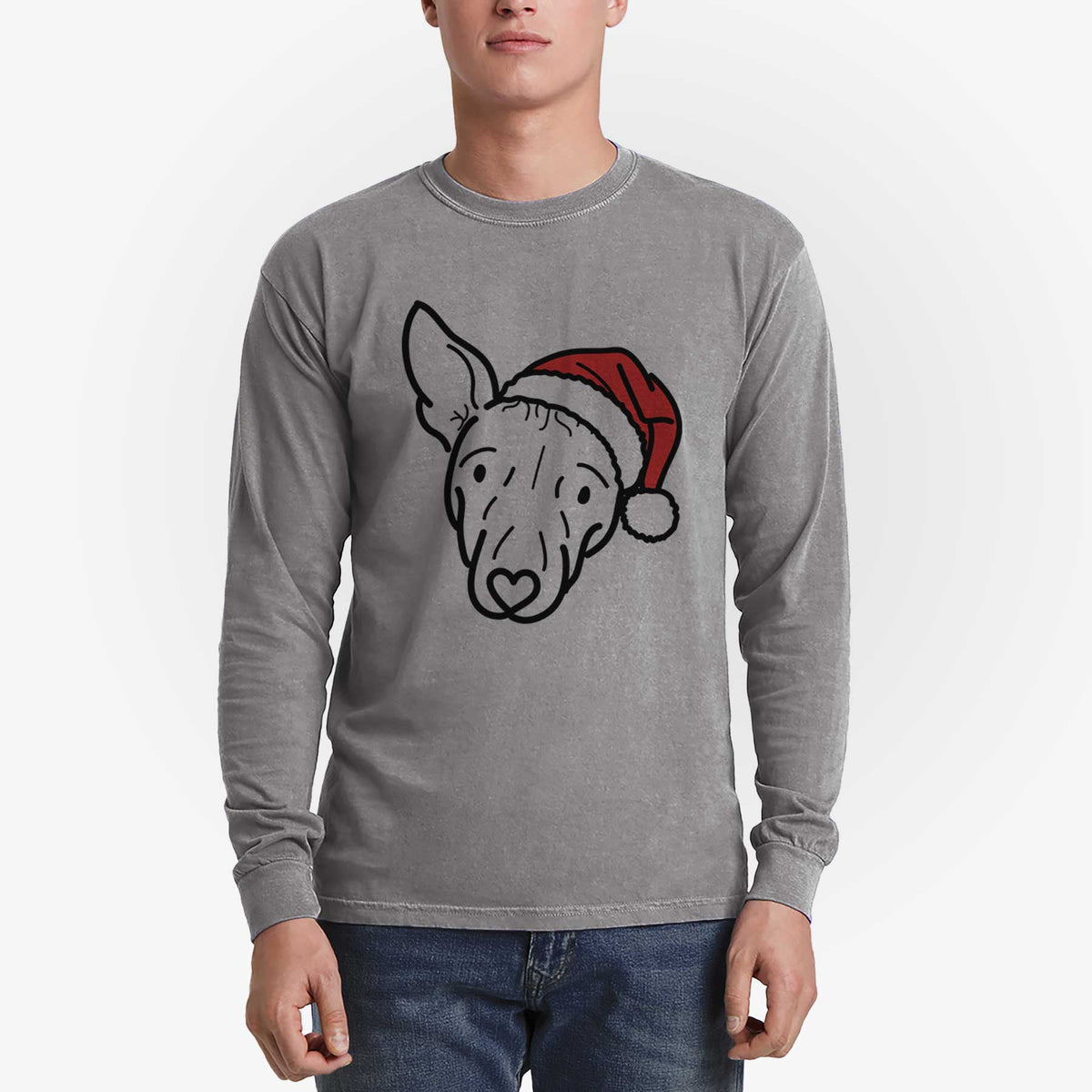 Jolly American Hairless Terrier - Georgia - Heavyweight 100% Cotton Long Sleeve
