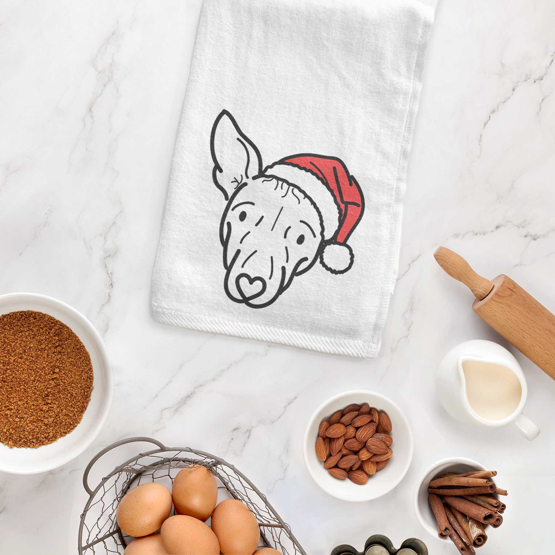 Jolly American Hairless Terrier - Georgia - Decorative Hand Towel