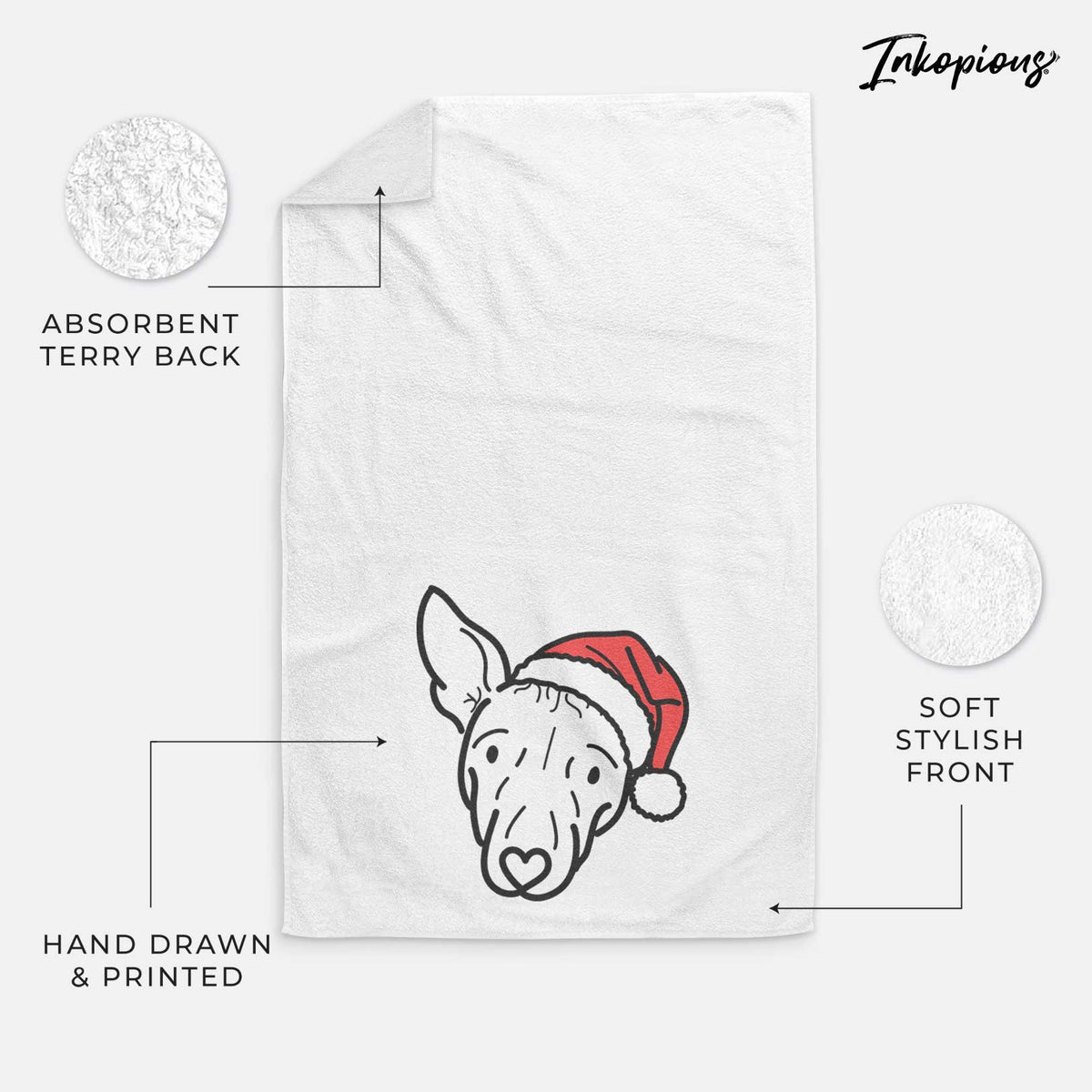 Jolly American Hairless Terrier - Georgia - Decorative Hand Towel