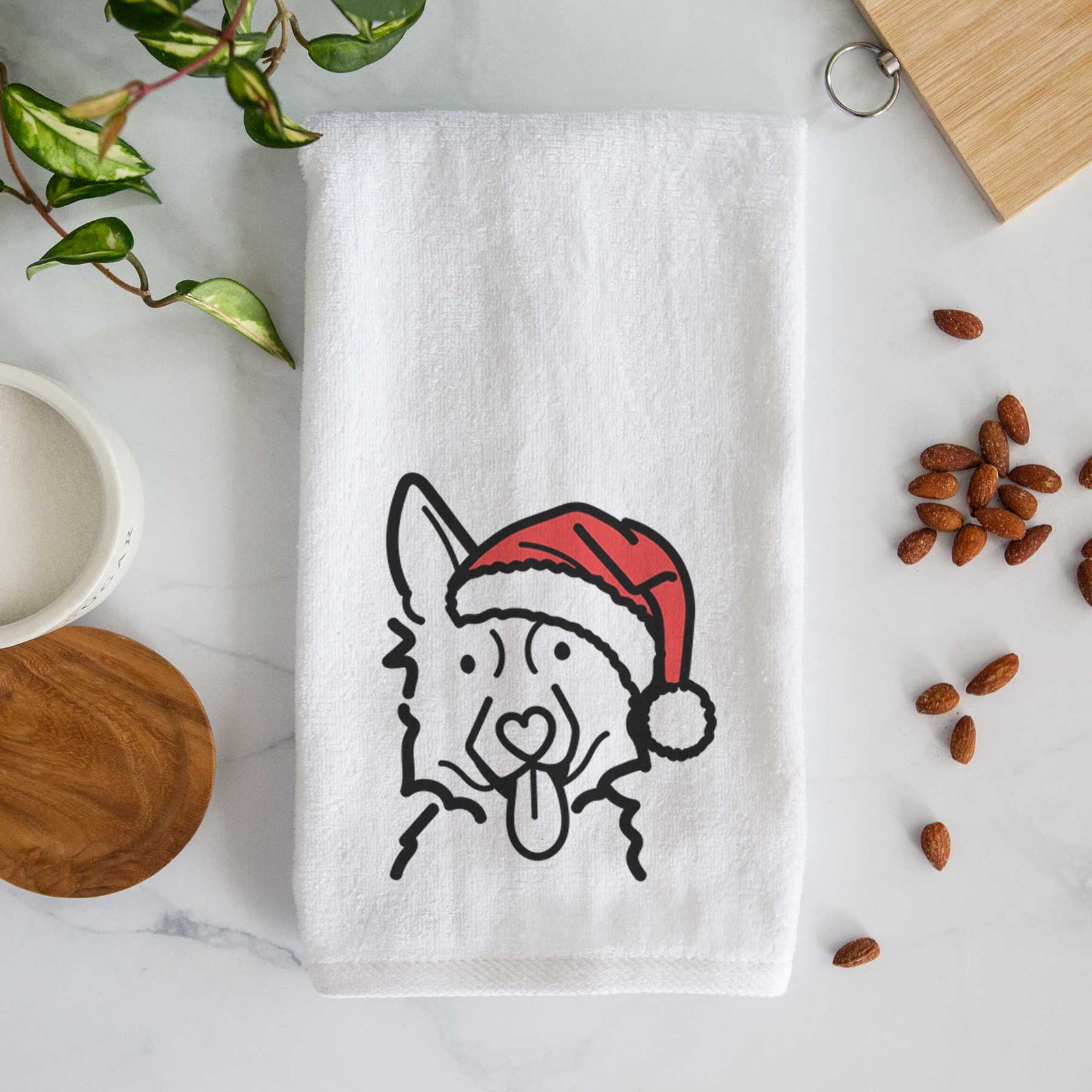 Jolly German Shepherd - Decorative Hand Towel