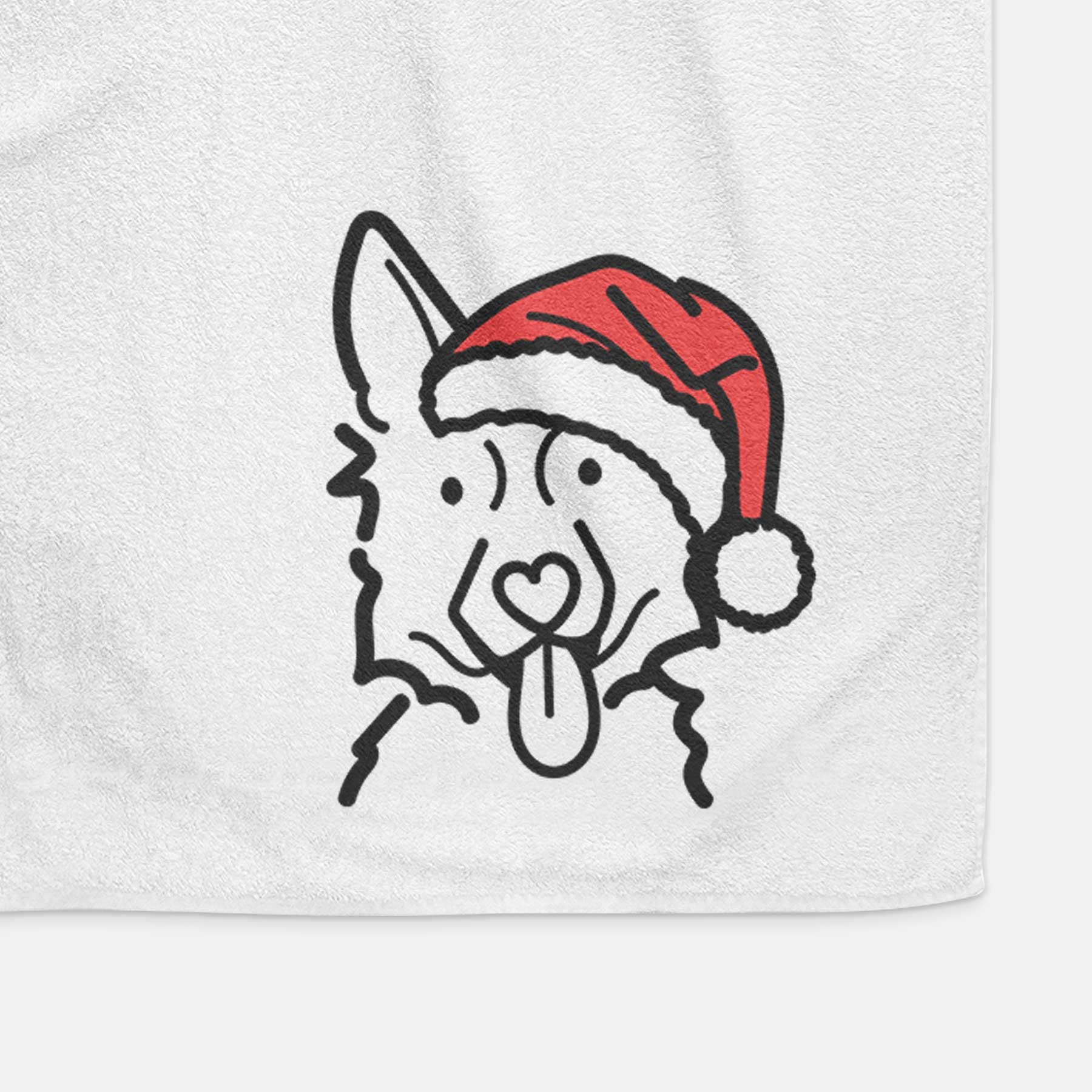 Jolly German Shepherd - Decorative Hand Towel