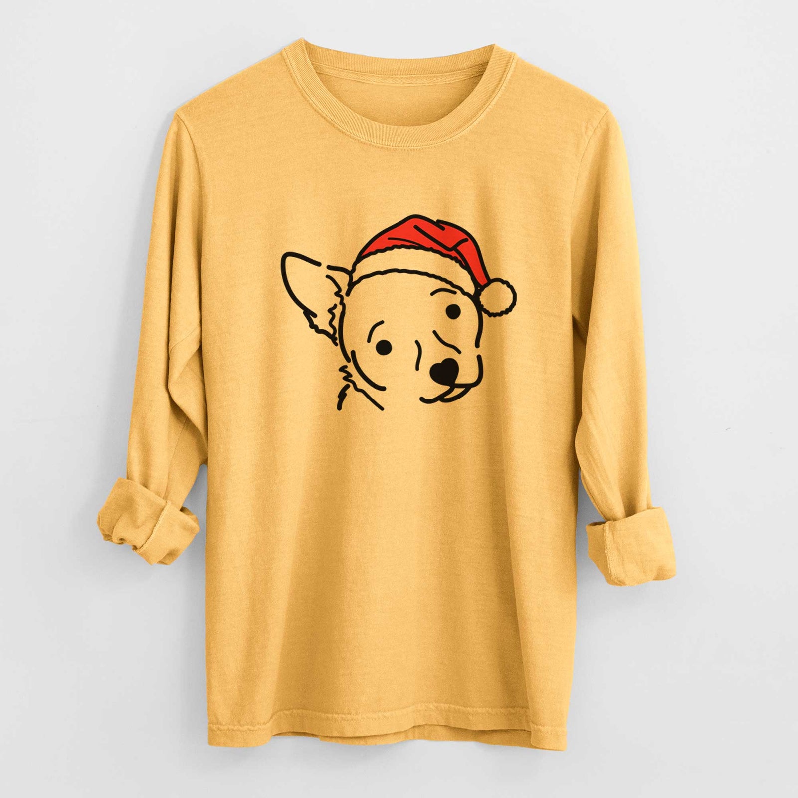 Jolly Chihuahua Mix - GiGi - Heavyweight 100% Cotton Long Sleeve