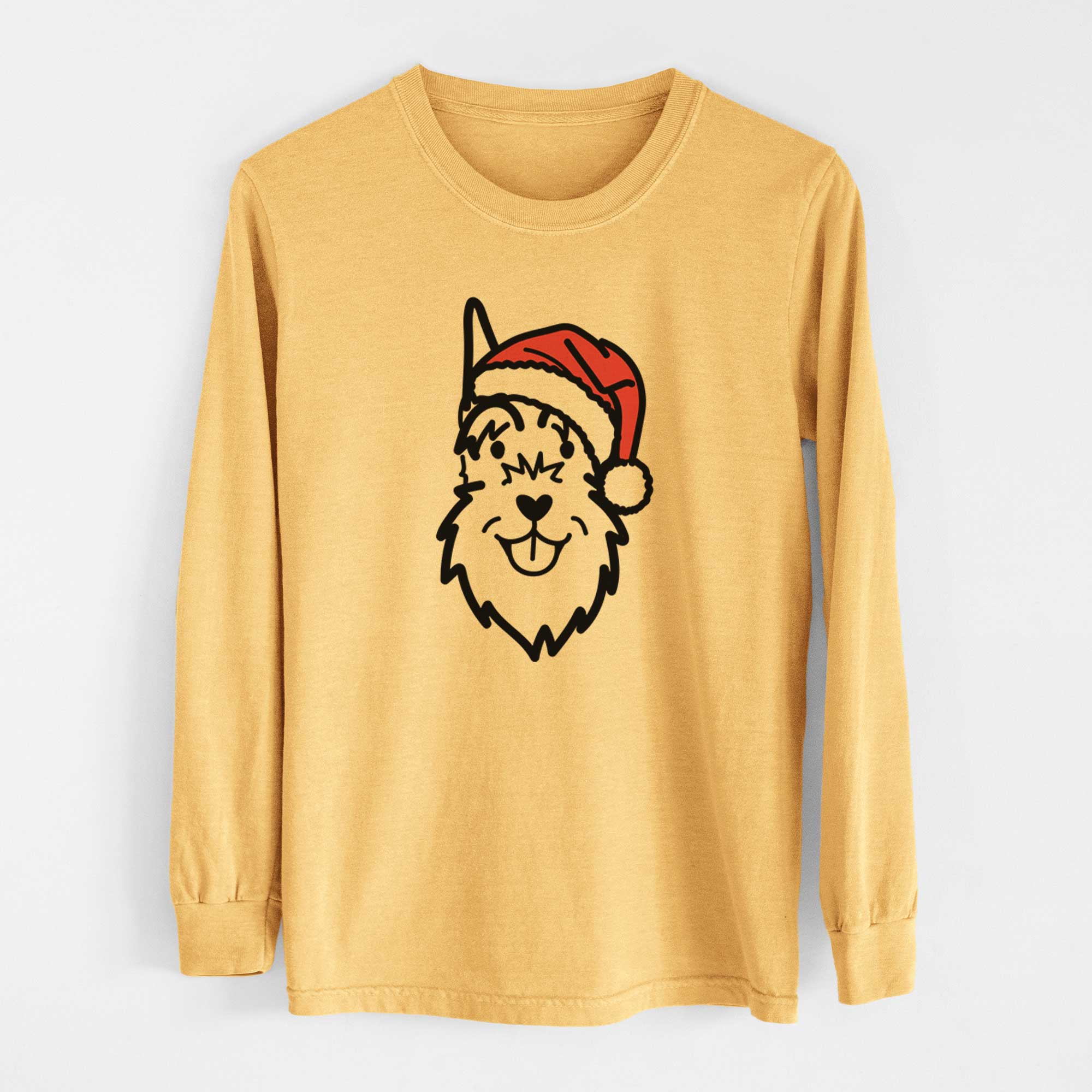 Jolly Schnauzer Cropped Ears - Heavyweight 100% Cotton Long Sleeve