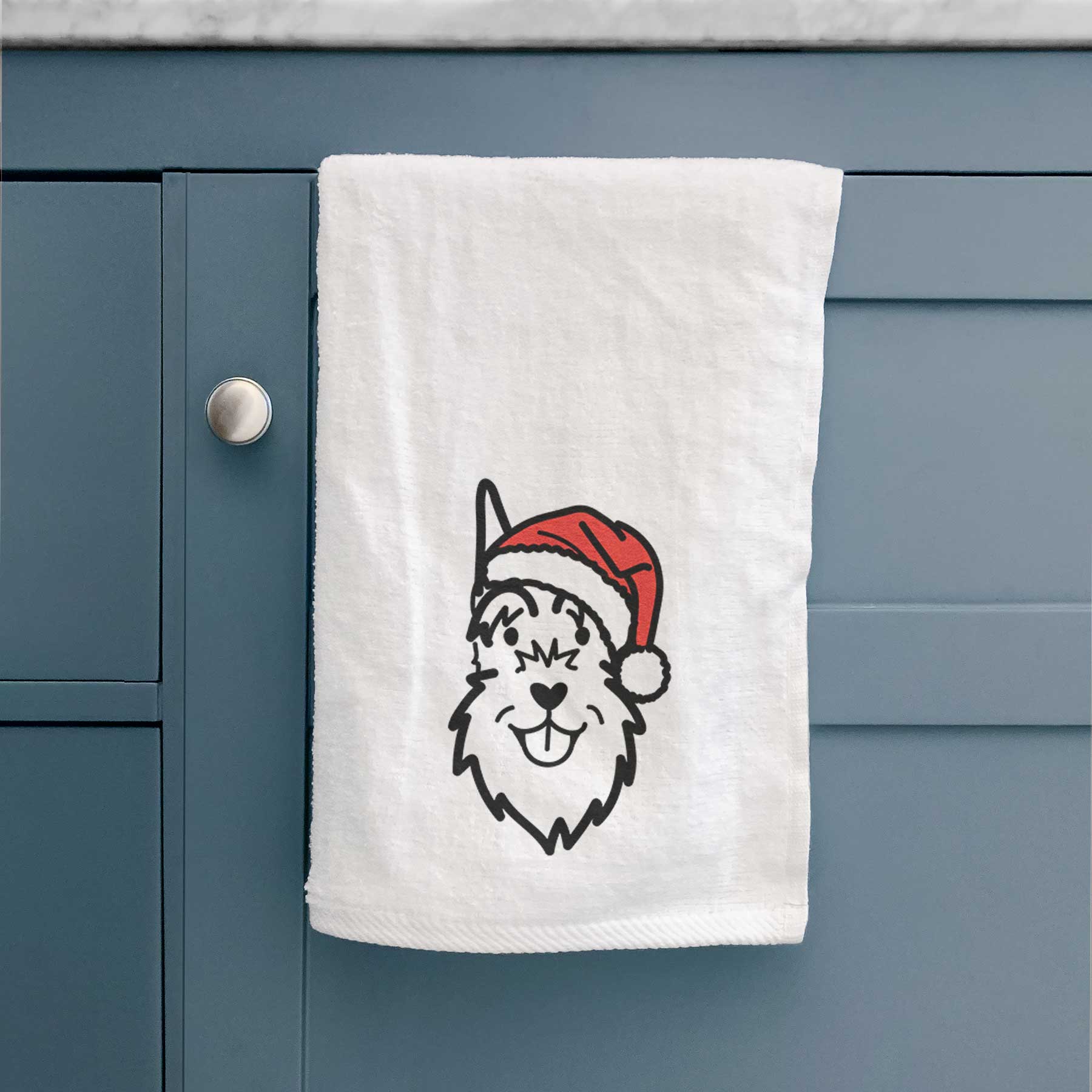 Jolly Schnauzer Cropped Ears - Decorative Hand Towel