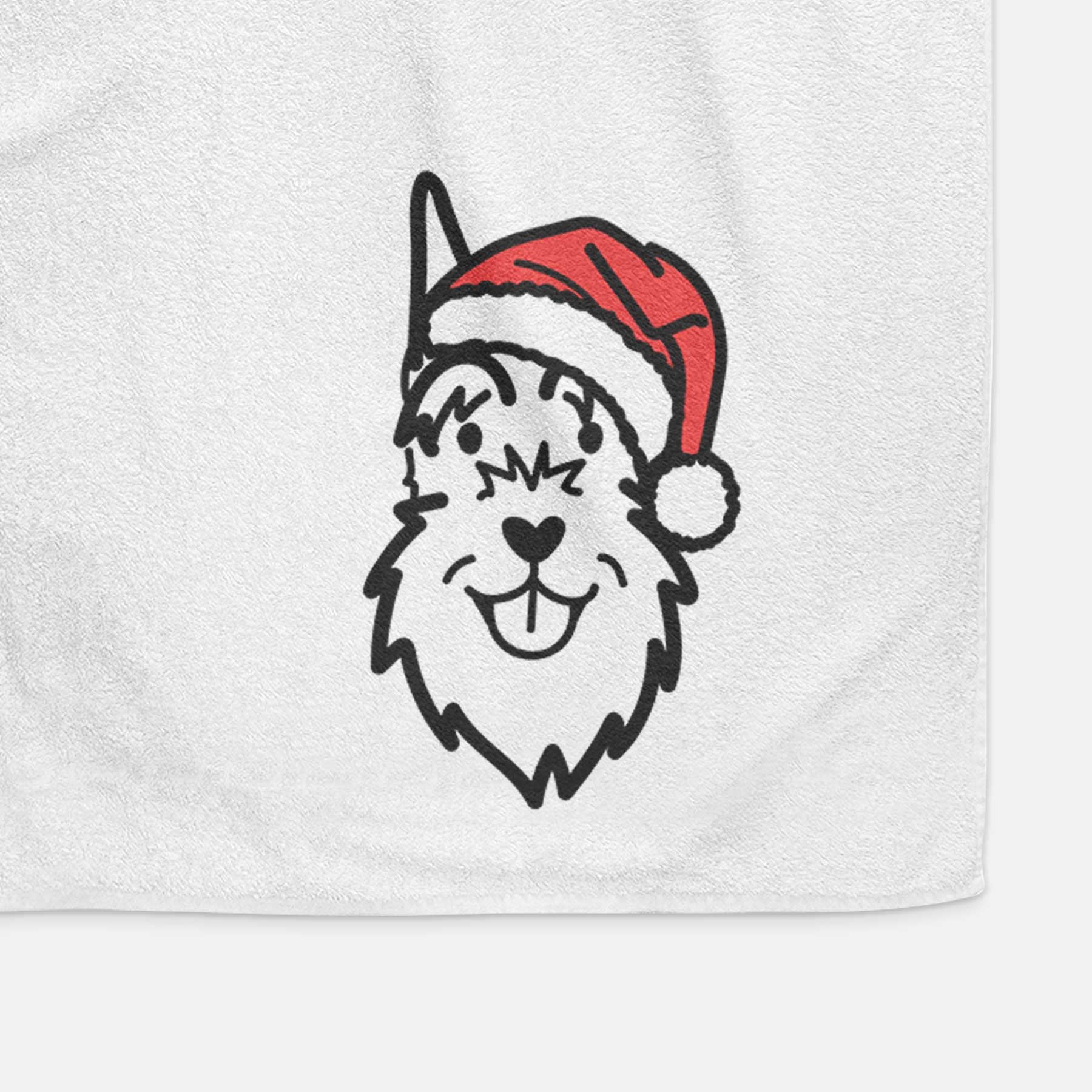 Jolly Schnauzer Cropped Ears - Decorative Hand Towel