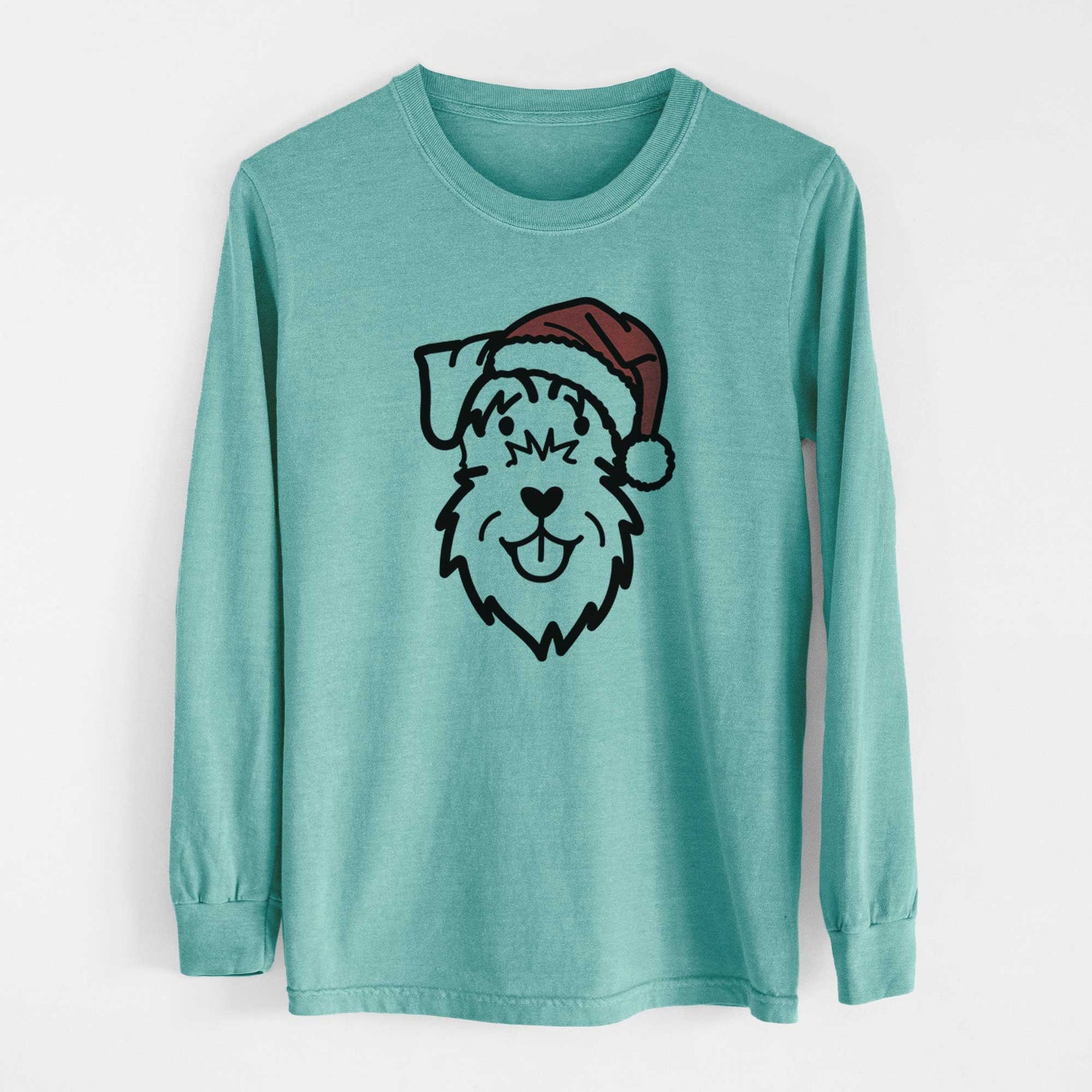 Jolly Schnauzer Natural Ears - Heavyweight 100% Cotton Long Sleeve