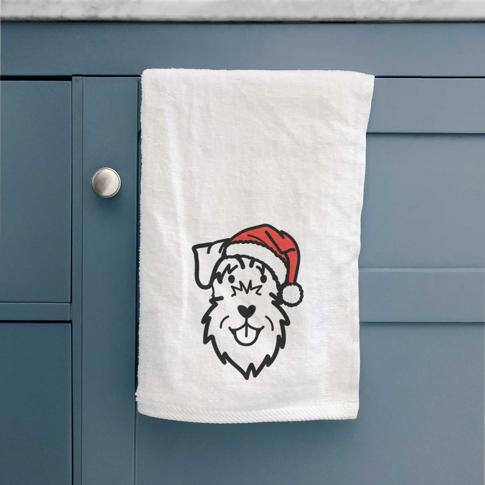 Jolly Schnauzer Natural Ears - Decorative Hand Towel