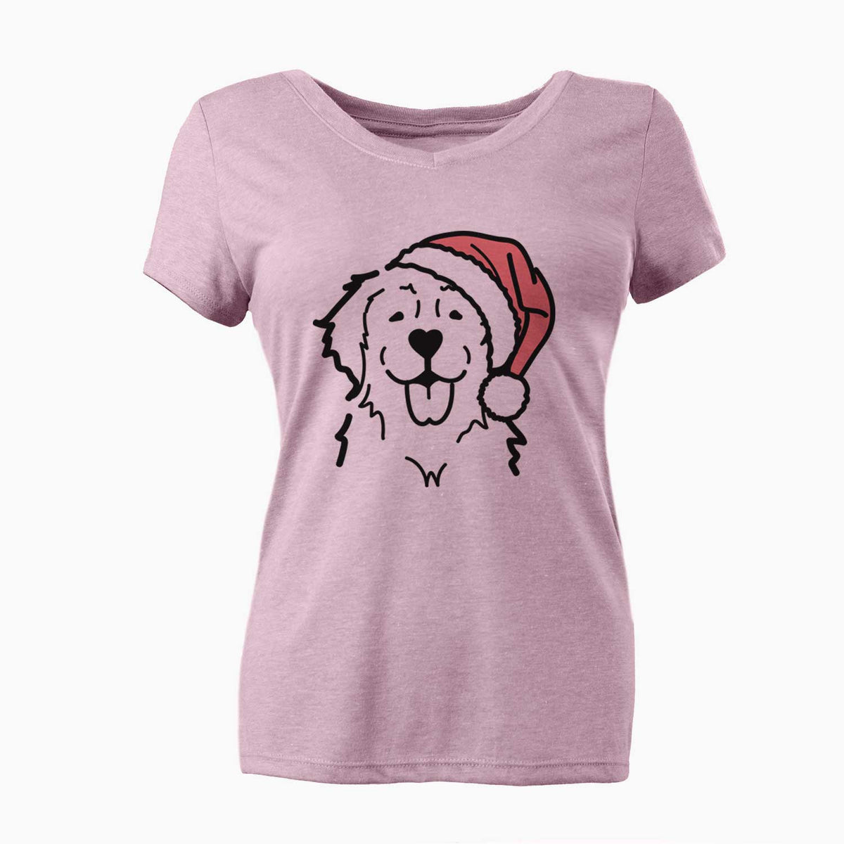 Jolly Golden Retriever - Women's V-neck Shirt