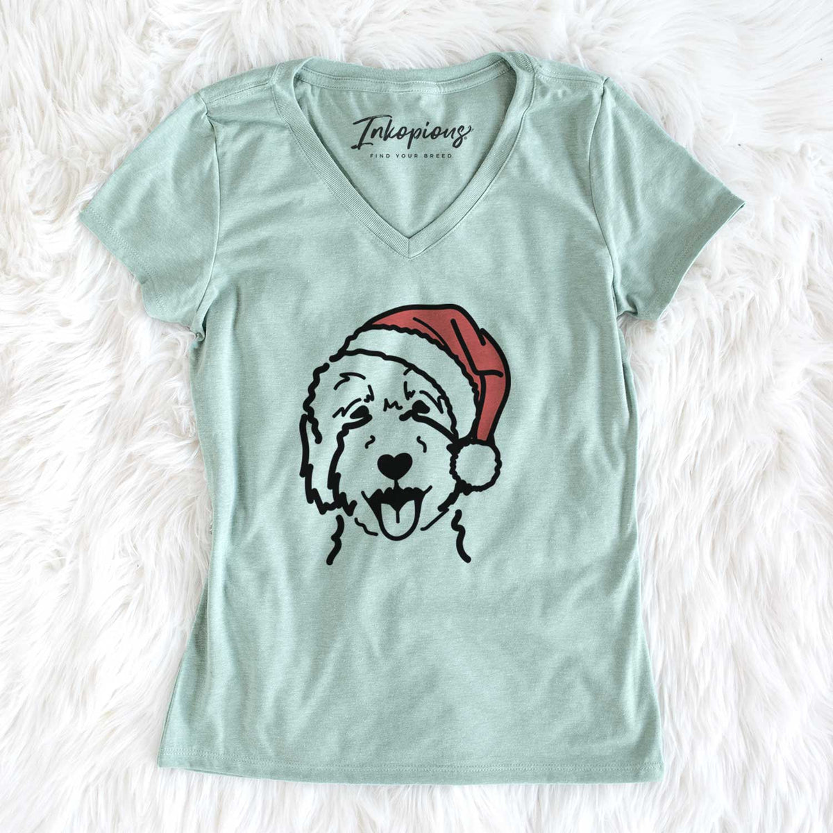 Jolly Goldendoodle 2 - Women&#39;s V-neck Shirt