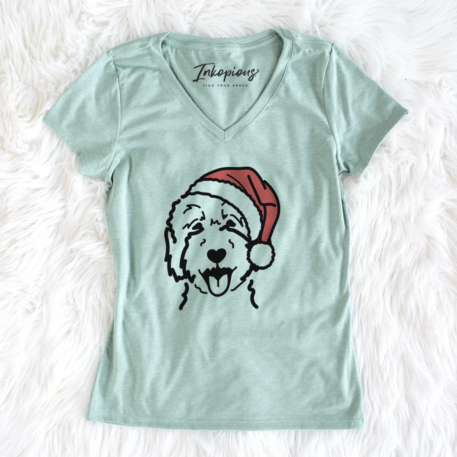 Jolly Goldendoodle 2 - Women's V-neck Shirt
