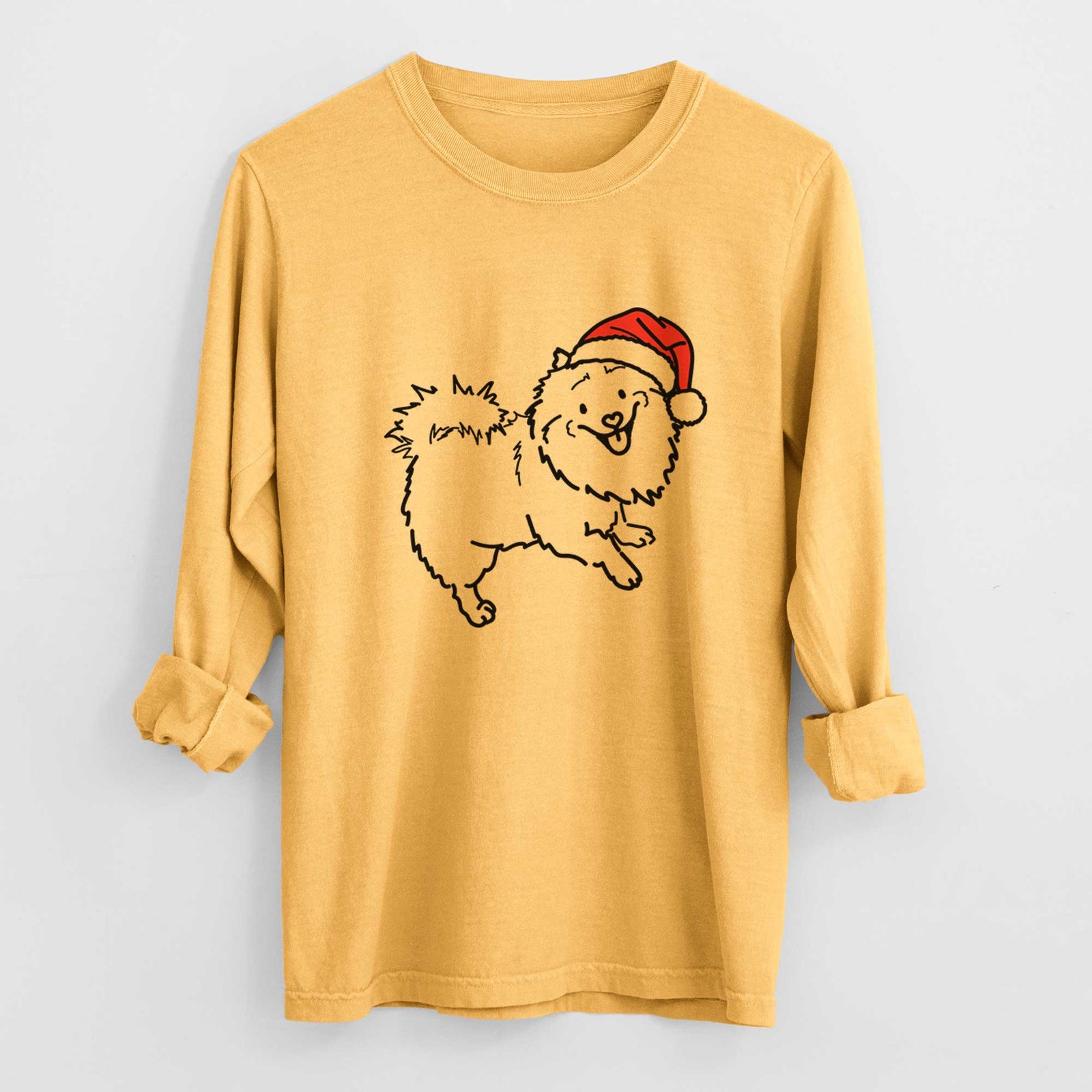 Jolly Pomeranian Mix - Goldie - Heavyweight 100% Cotton Long Sleeve