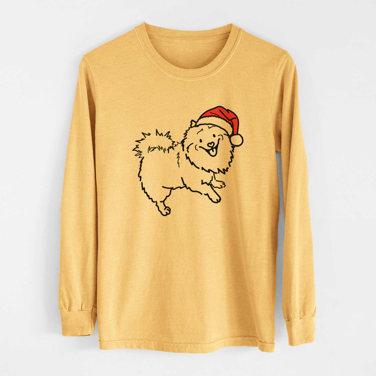 Jolly Pomeranian Mix - Goldie - Heavyweight 100% Cotton Long Sleeve
