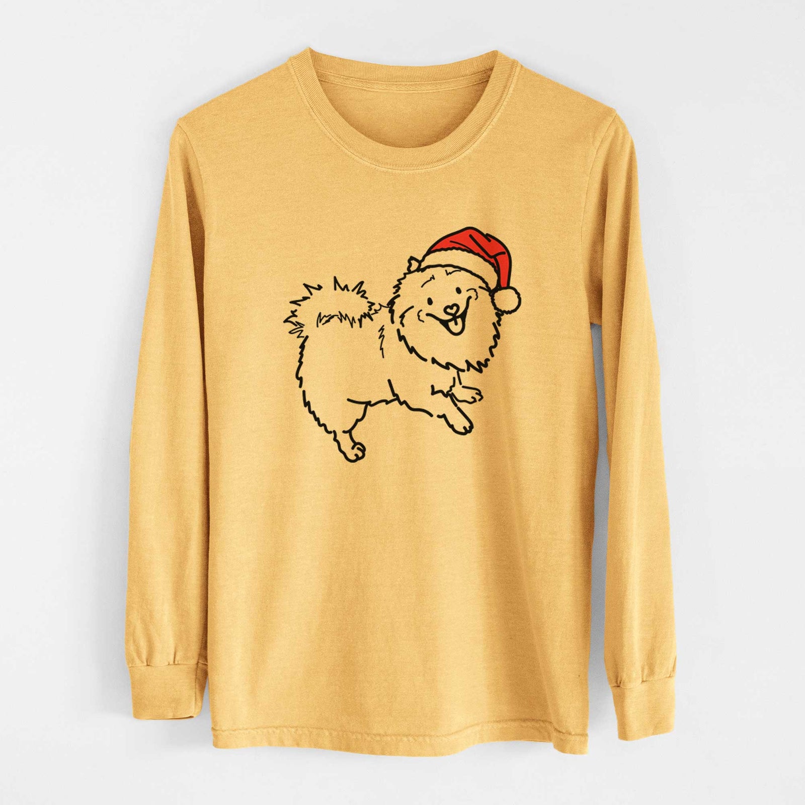 Jolly Pomeranian Mix - Goldie - Heavyweight 100% Cotton Long Sleeve