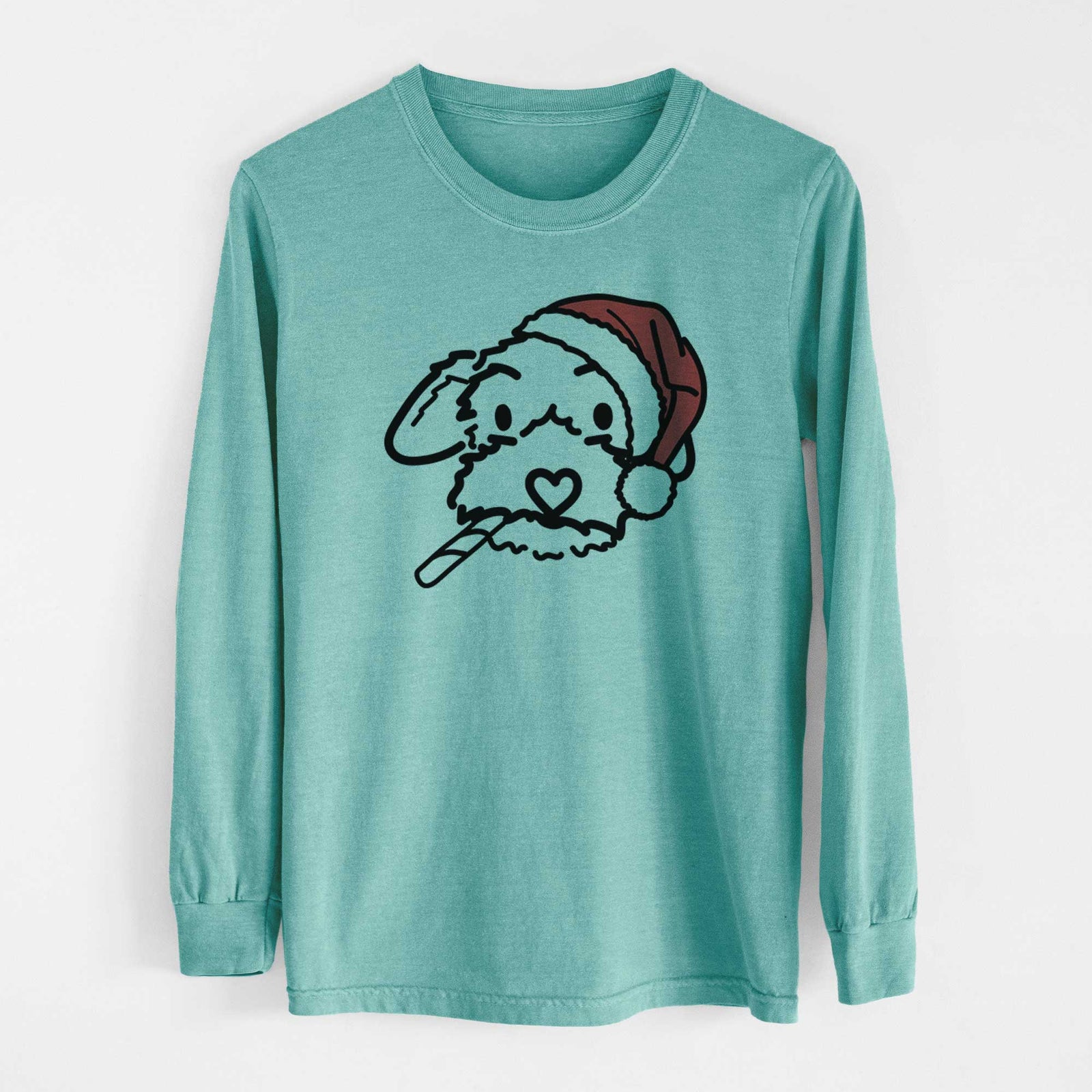 Jolly Poodle Mix - Gomer - Heavyweight 100% Cotton Long Sleeve