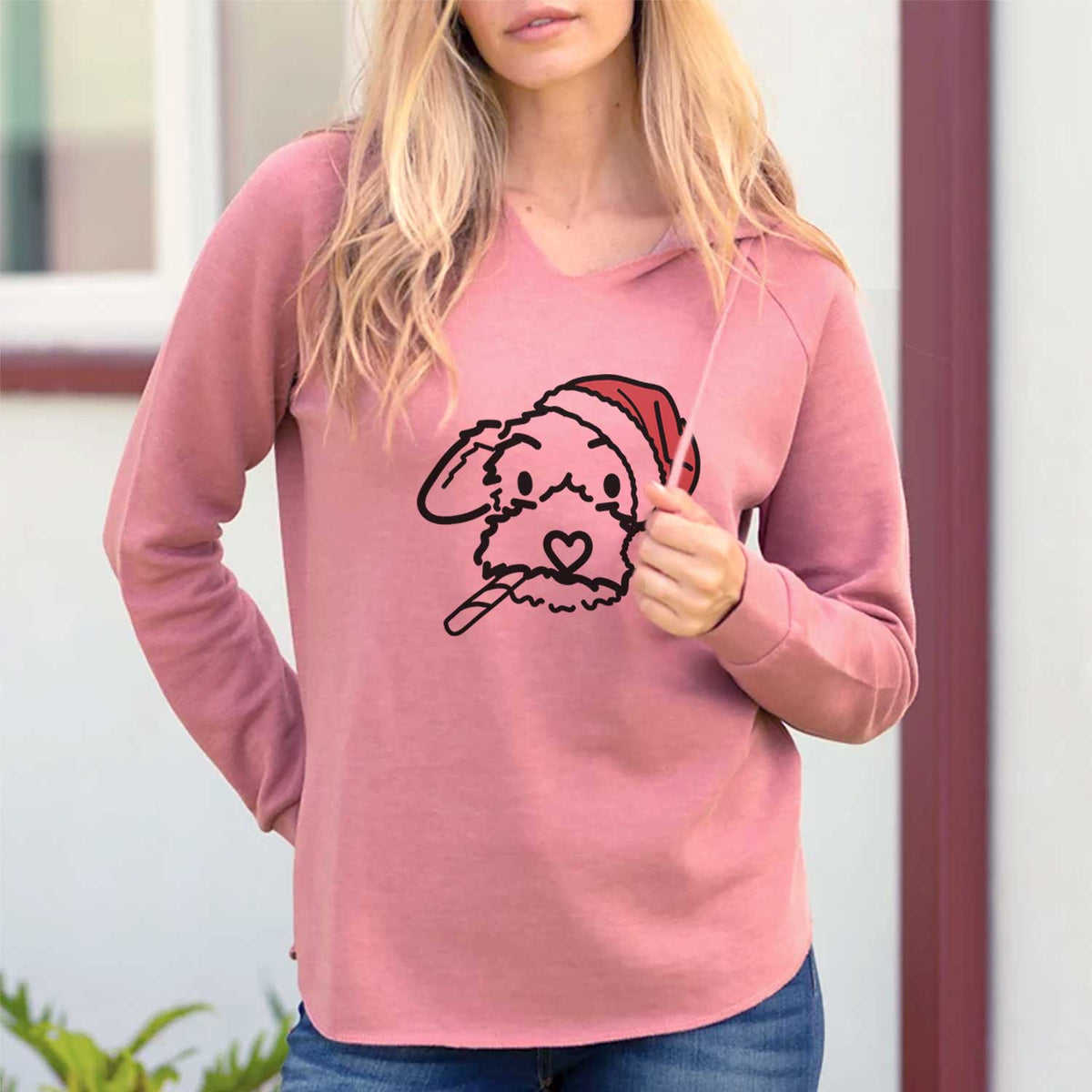 Jolly Poodle Mix - Gomer - Cali Wave Hooded Sweatshirt