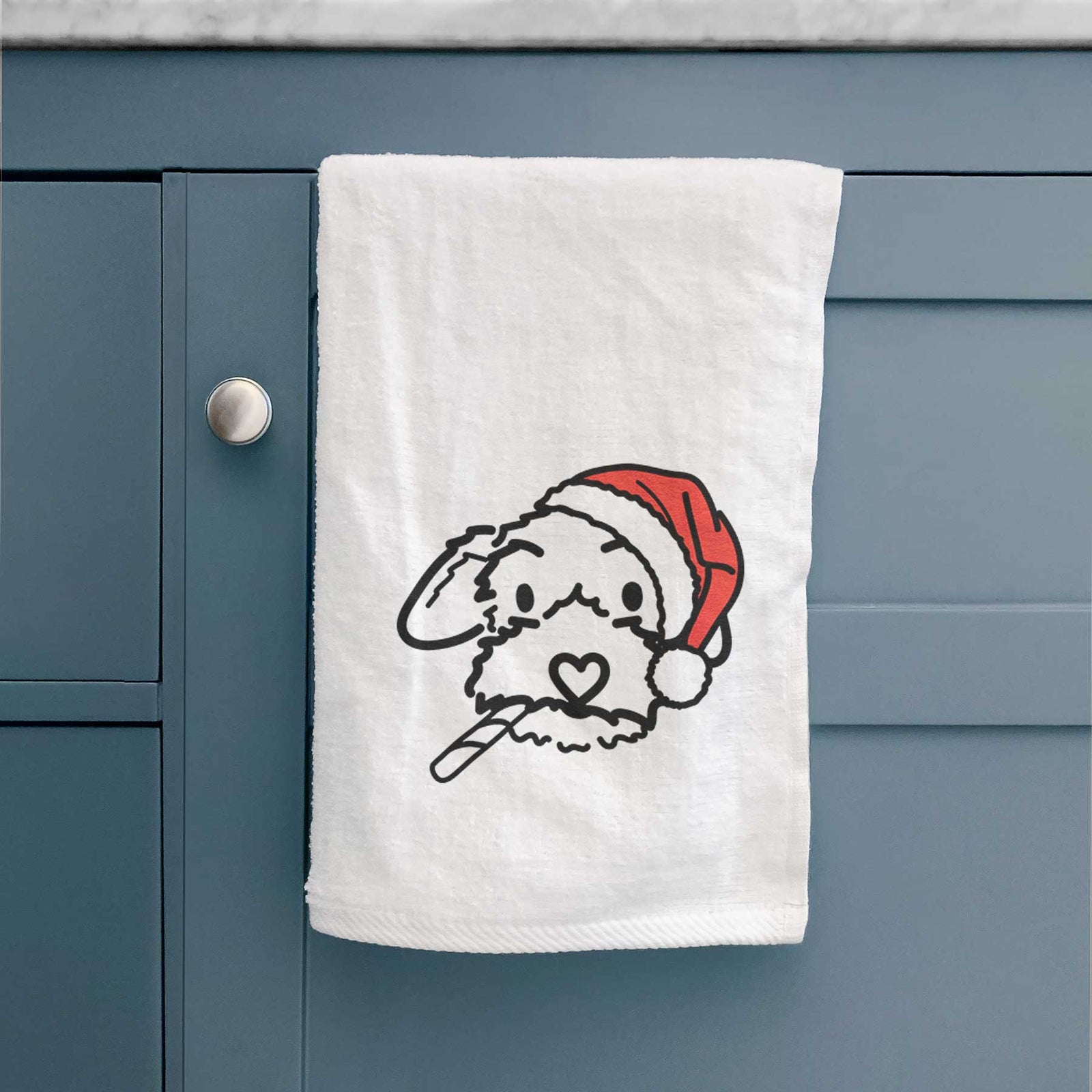 Jolly Poodle Mix - Gomer - Decorative Hand Towel