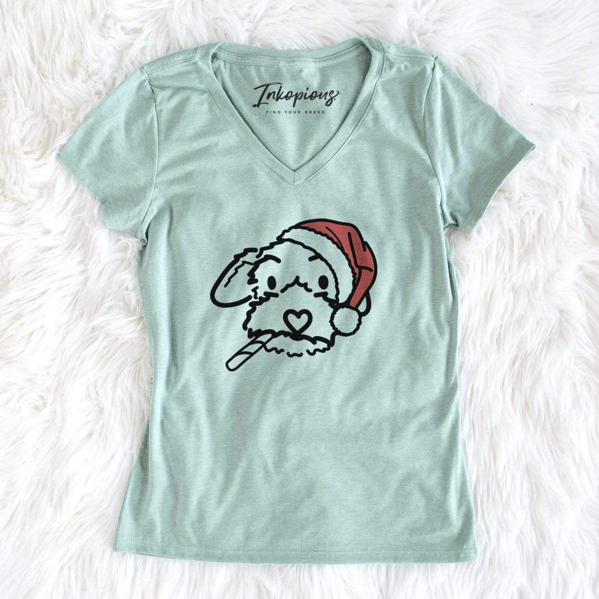 Jolly Poodle Mix - Gomer - Women&#39;s V-neck Shirt