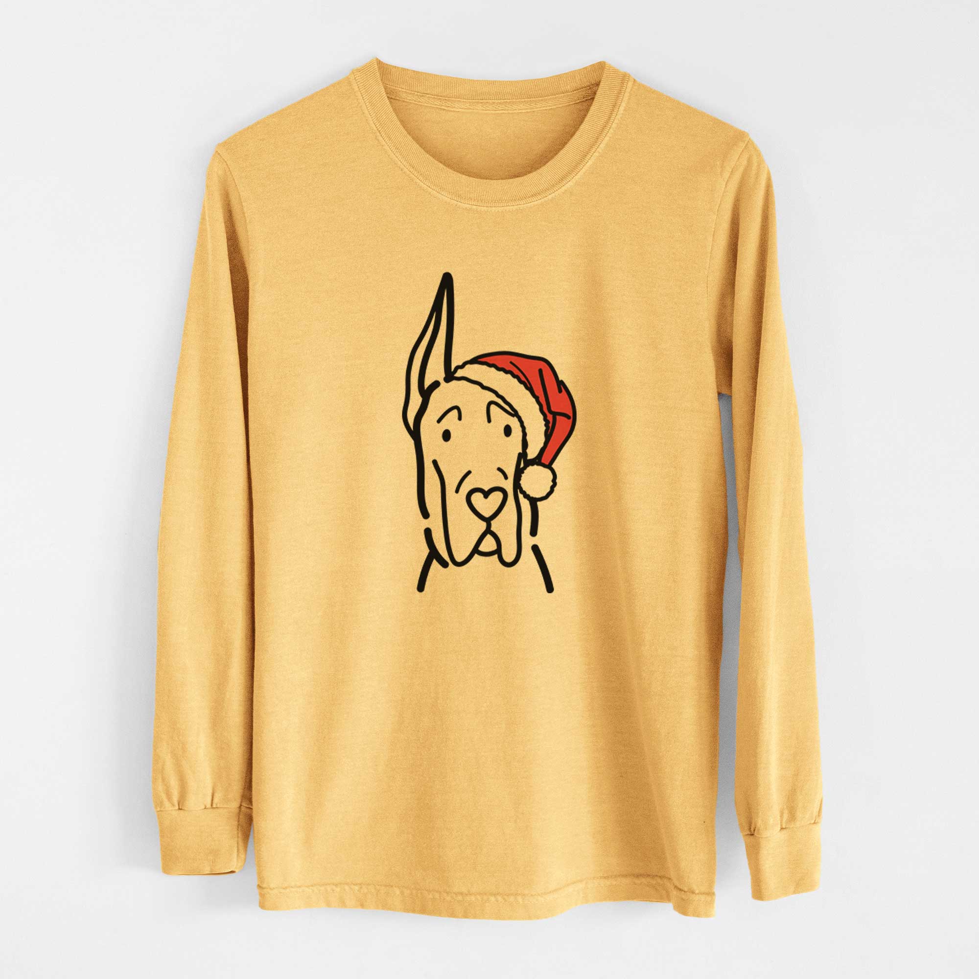 Jolly Great Dane with Cropped Ears - Heavyweight 100% Cotton Long Sleeve