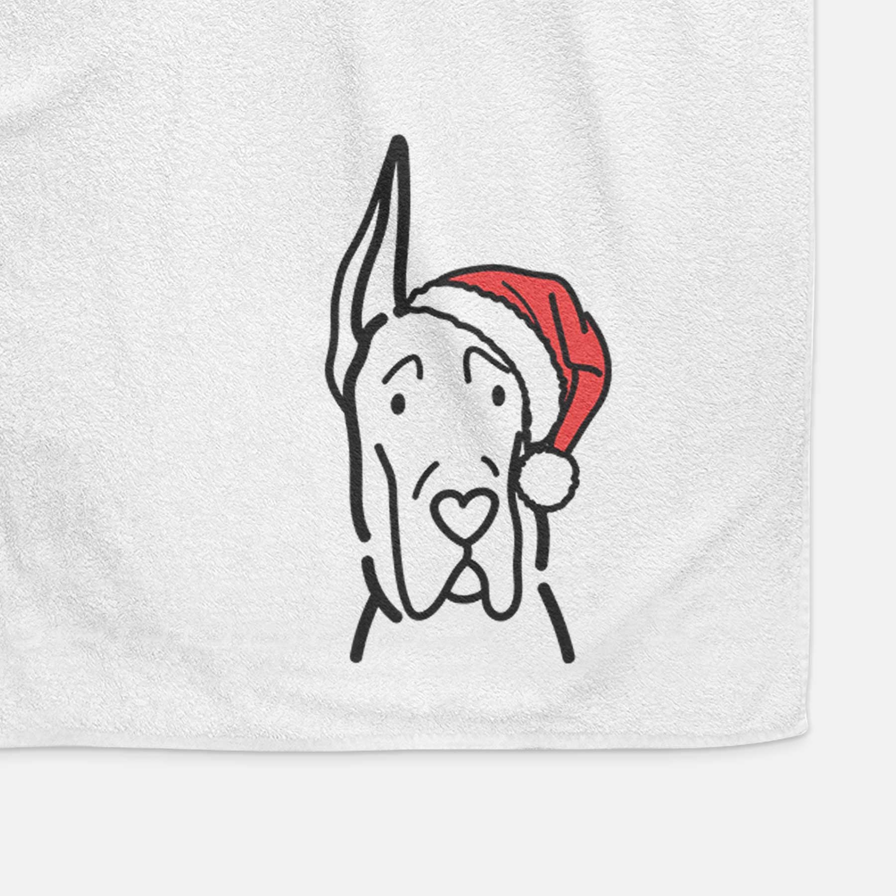 Jolly Great Dane with Cropped Ears - Decorative Hand Towel