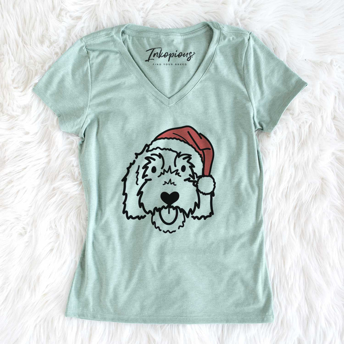 Jolly Goldendoodle - Gus - Women&#39;s V-neck Shirt