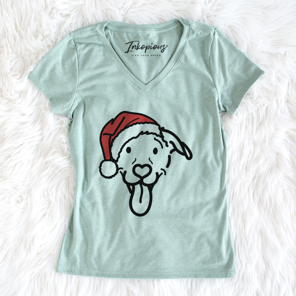 Jolly Pitbull Mix - Hemi - Women&#39;s Perfect V-neck Shirt