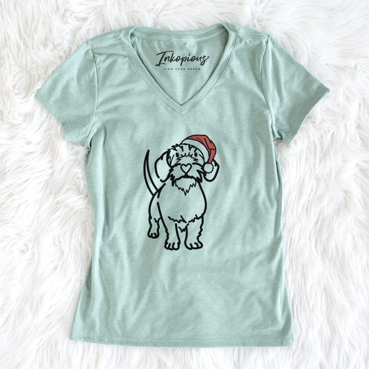 Jolly Wire Dachshund - Henry - Women&#39;s V-neck Shirt