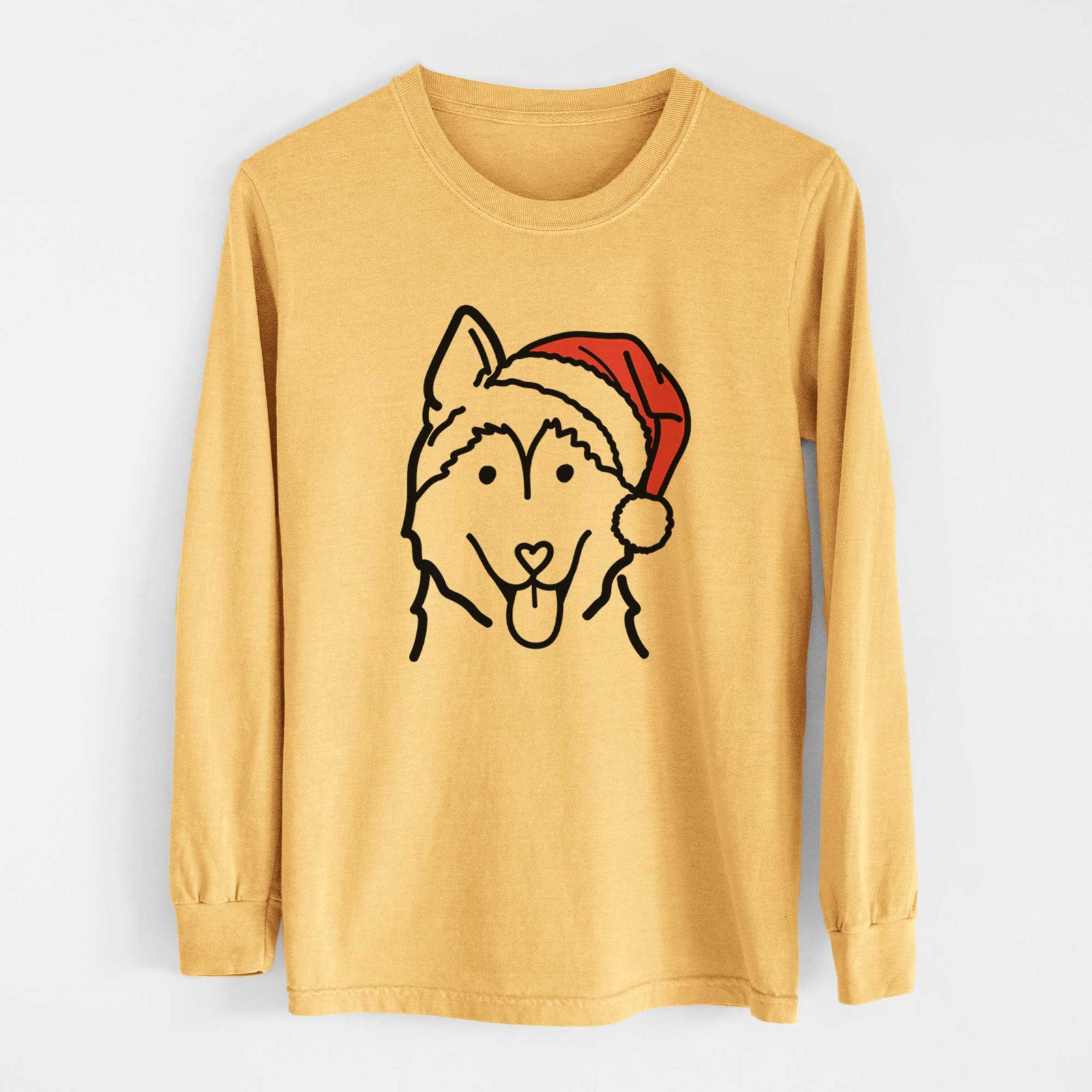 Jolly Siberian Husky - Heavyweight 100% Cotton Long Sleeve