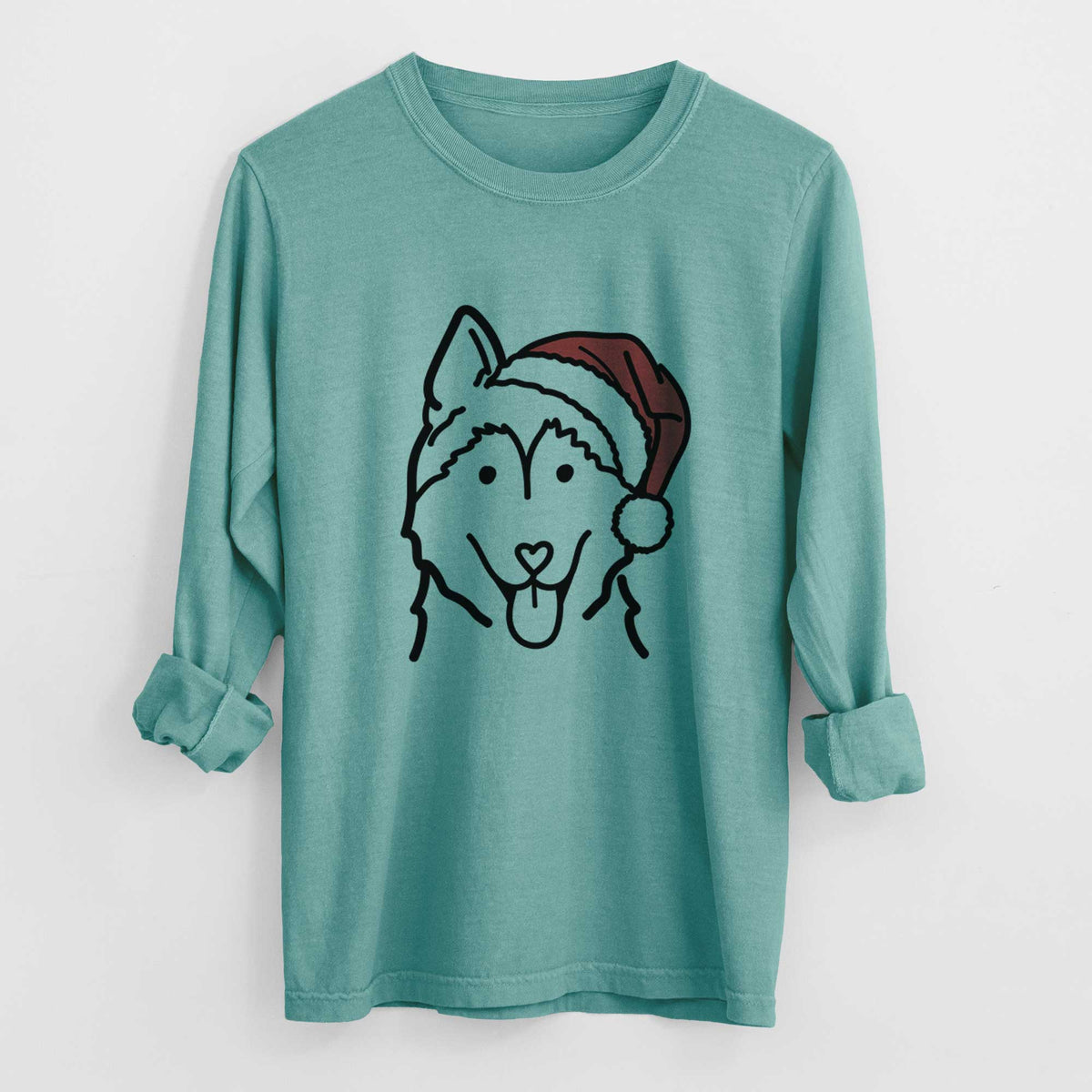 Jolly Siberian Husky - Heavyweight 100% Cotton Long Sleeve