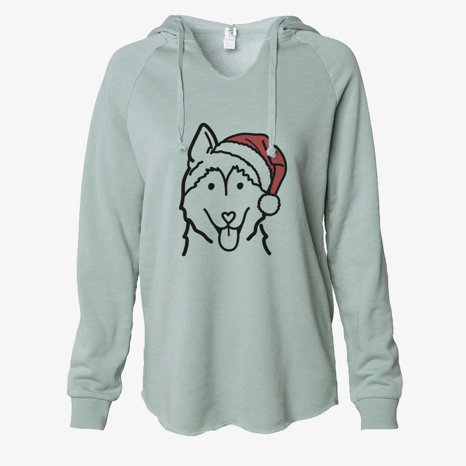 Jolly Siberian Husky - Cali Wave Hooded Sweatshirt