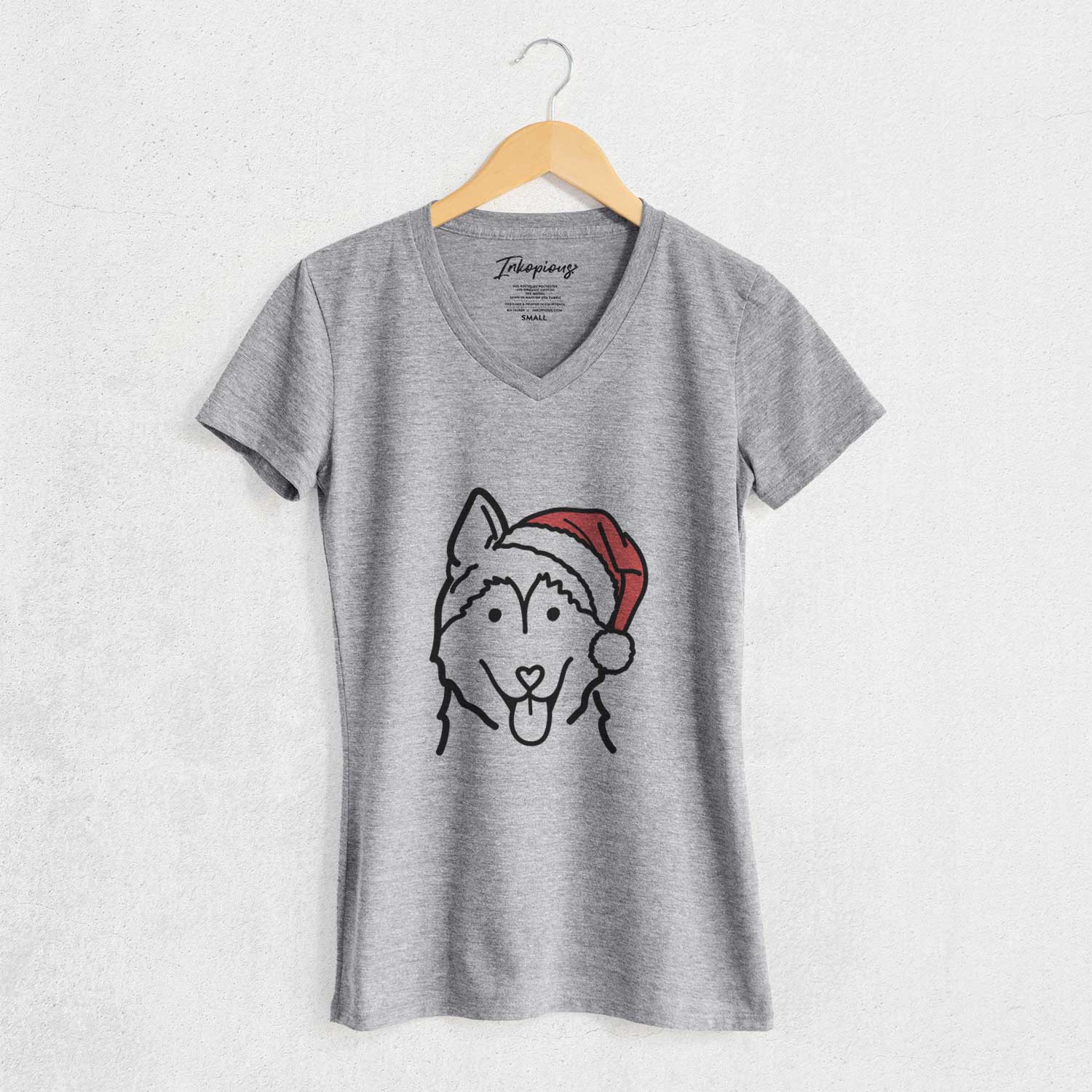 Jolly Siberian Husky - Women's V-neck Shirt