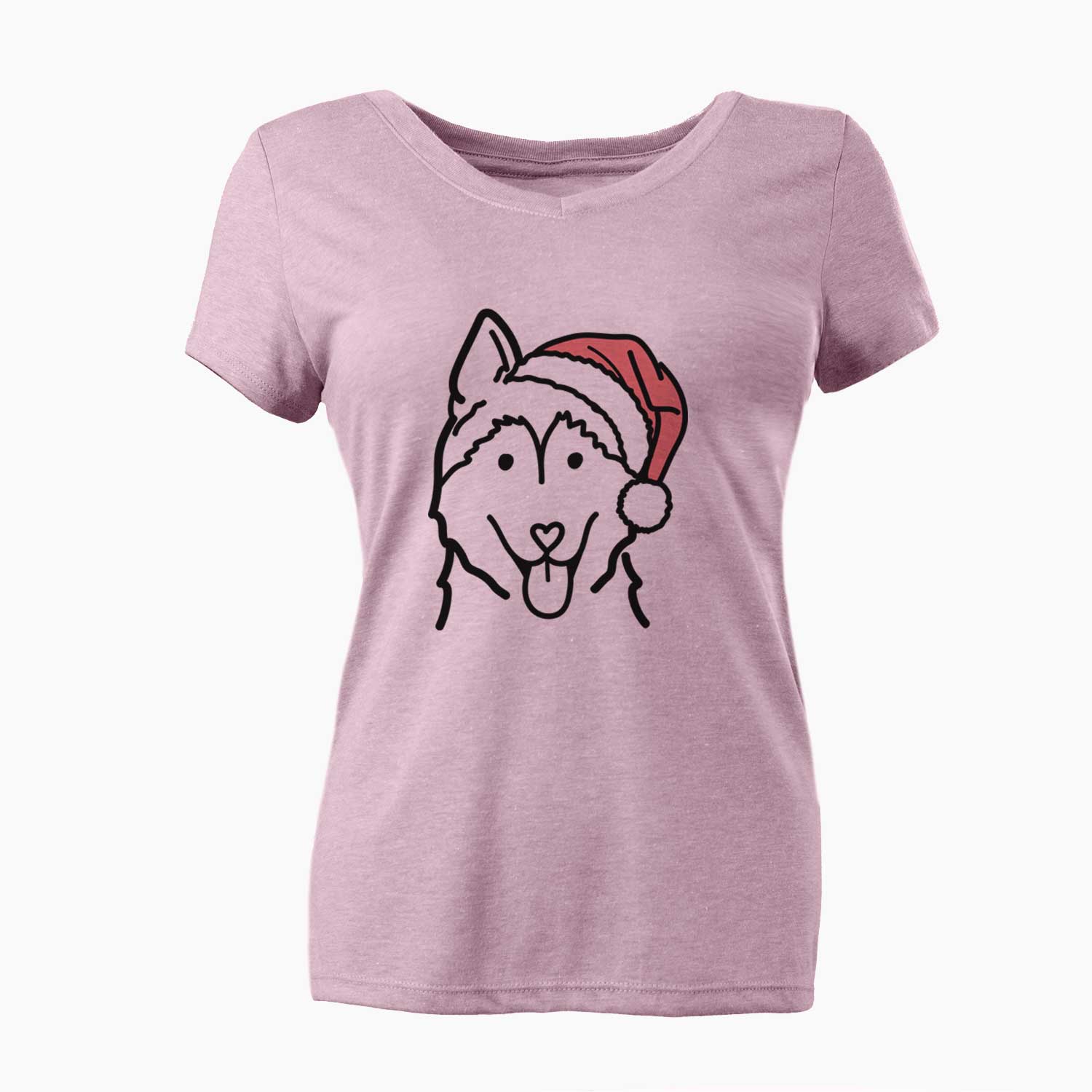 Jolly Siberian Husky - Women's V-neck Shirt