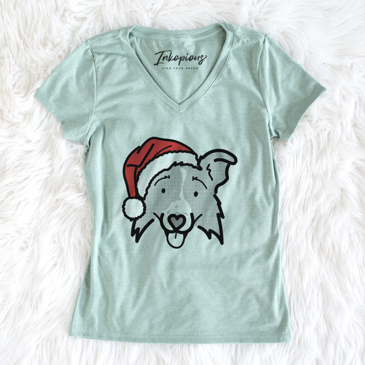 Jolly Border Collie 2.0 - Jam - Women&#39;s Perfect V-neck Shirt